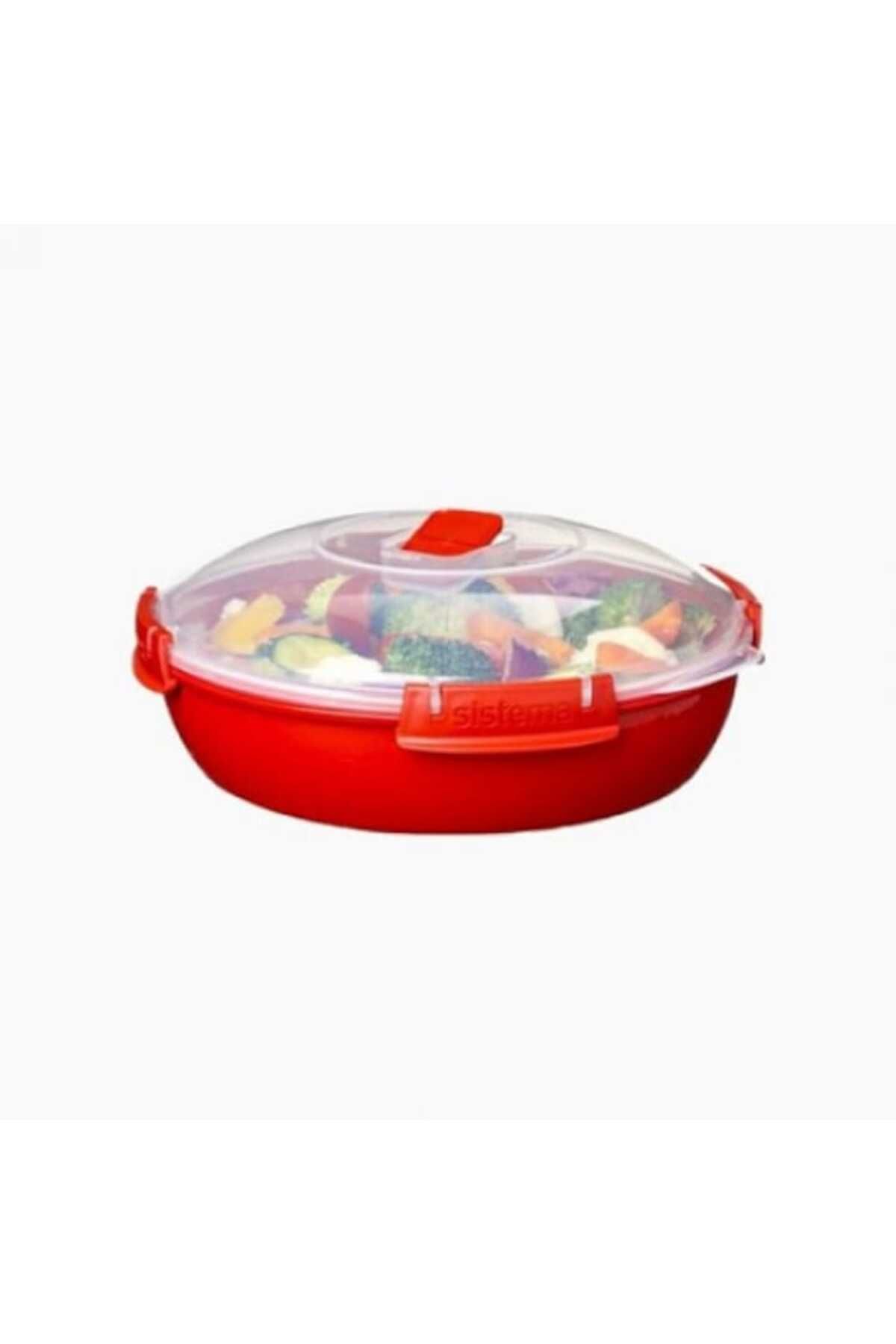 Sistema-Round Sistema Plastic Container with Lid for Microwave, 1300ml 3
