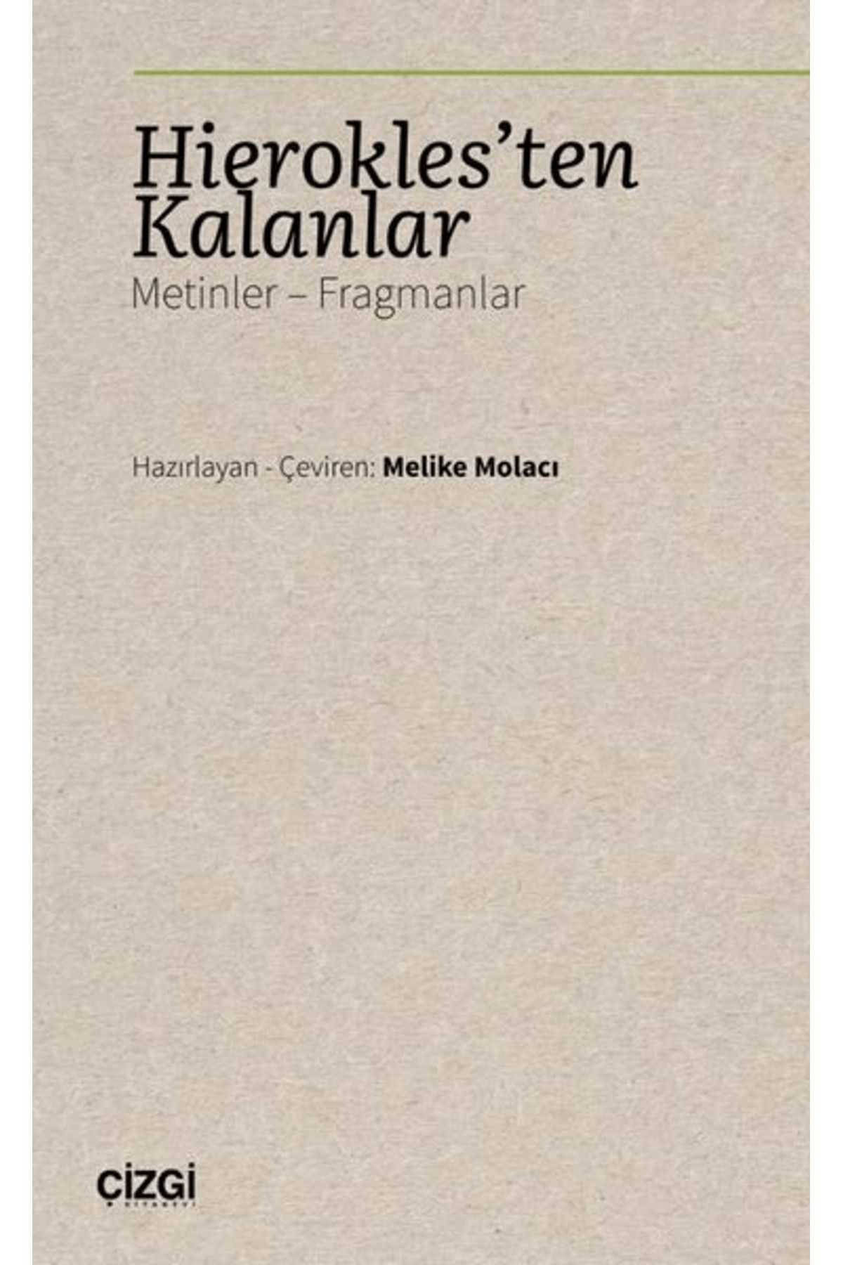 Çizgi Kitabevi Yayınları Hierokles'ten Kalanlar