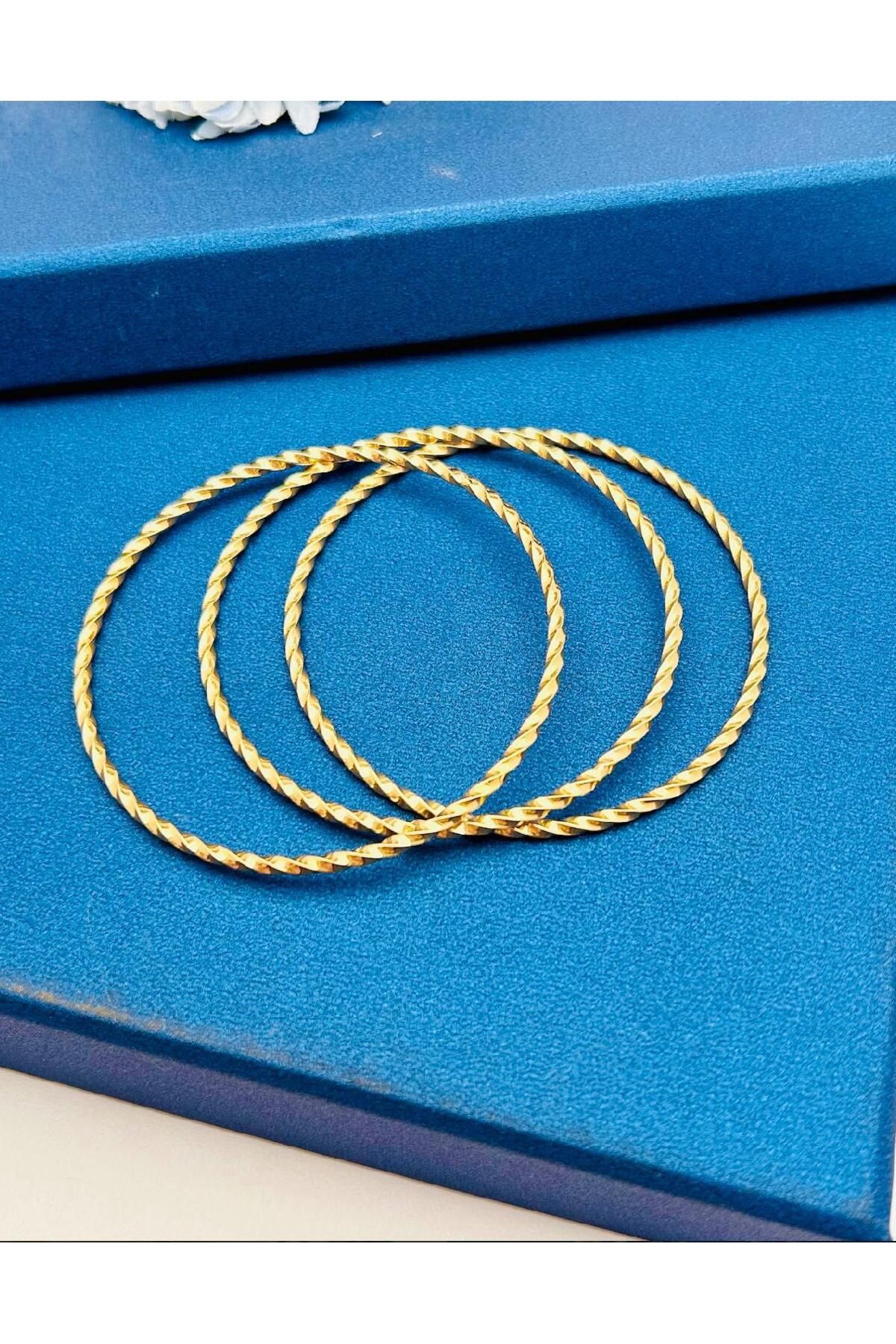 ENEFENDİ Sim Detaylı Kalın Çelik Kelepçe (Gold) 22025