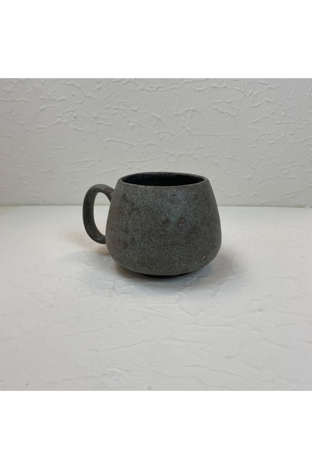 PINAR KURT El Yapımı Mat Koyu Yeşil Seramik Kupa – Stoneware Mug – Kahve & Çay Fincanı – Gıdaya Uygun