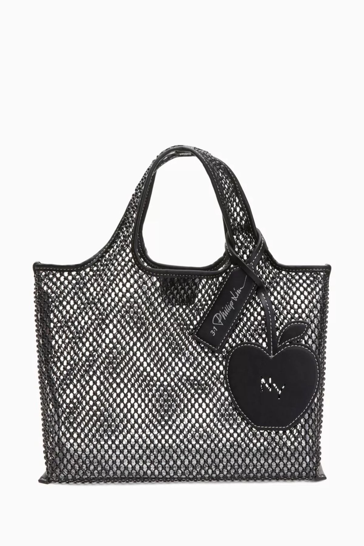 3.1 Phillip Lim Mini Market Tote Çanta Kristal Mesh Siyah, Işıltılı ve Şık Tasarım