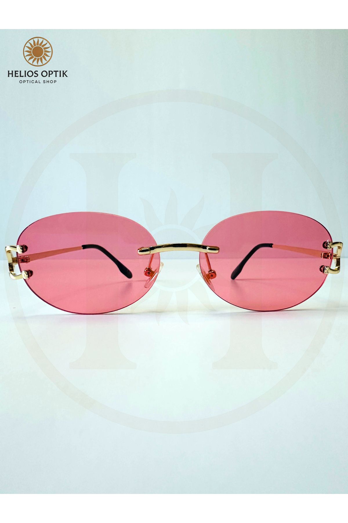 Helios Optik "Minimal Edge" Çerçevesiz Oval Unisex Güneş Gözlüğü