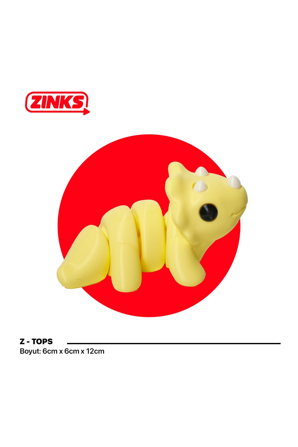 Zınks Store Z-Tops - Çocuklar İçin Triceratops Oyuncağı ve Çocuk Odası Dekor