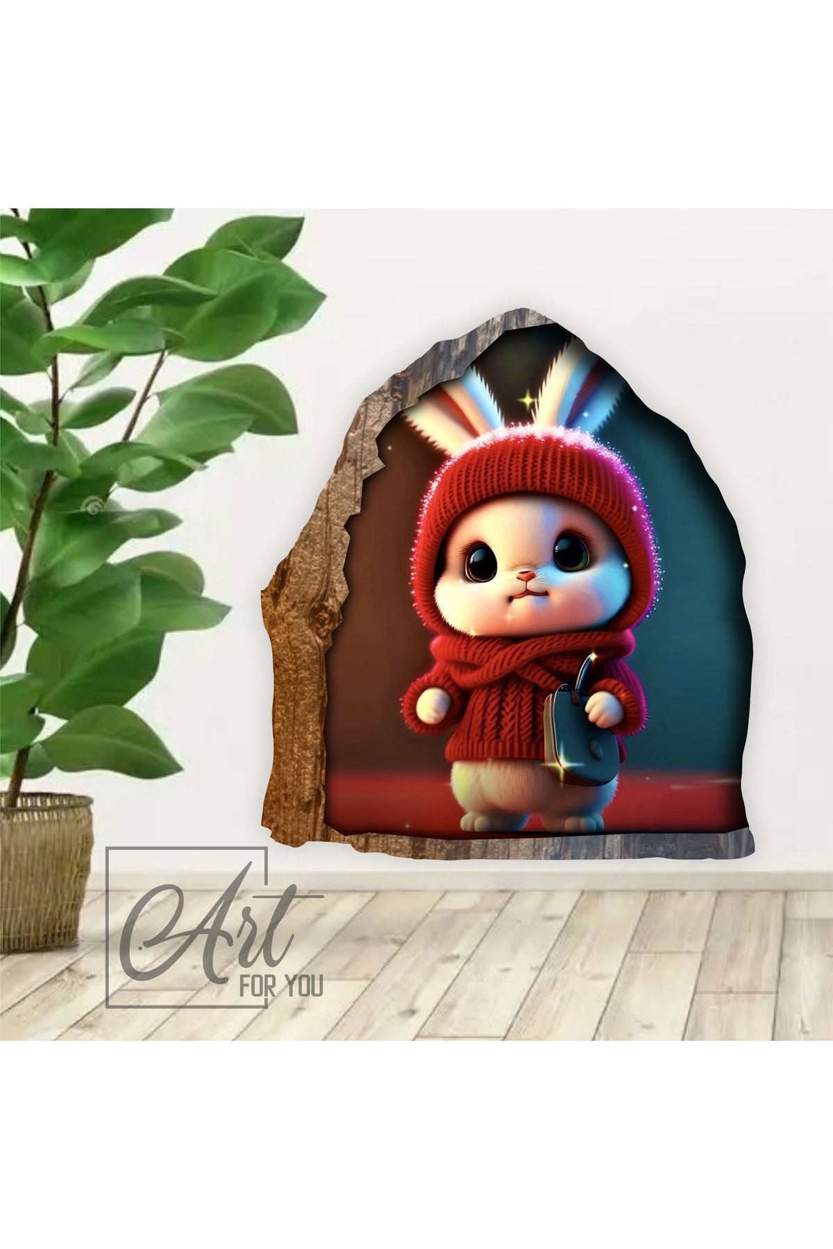 art for you Sevimli Hayvan Temalı 3D Duvar Sticker – Çocuk ve Bebek Odalarına Neşe Katın!