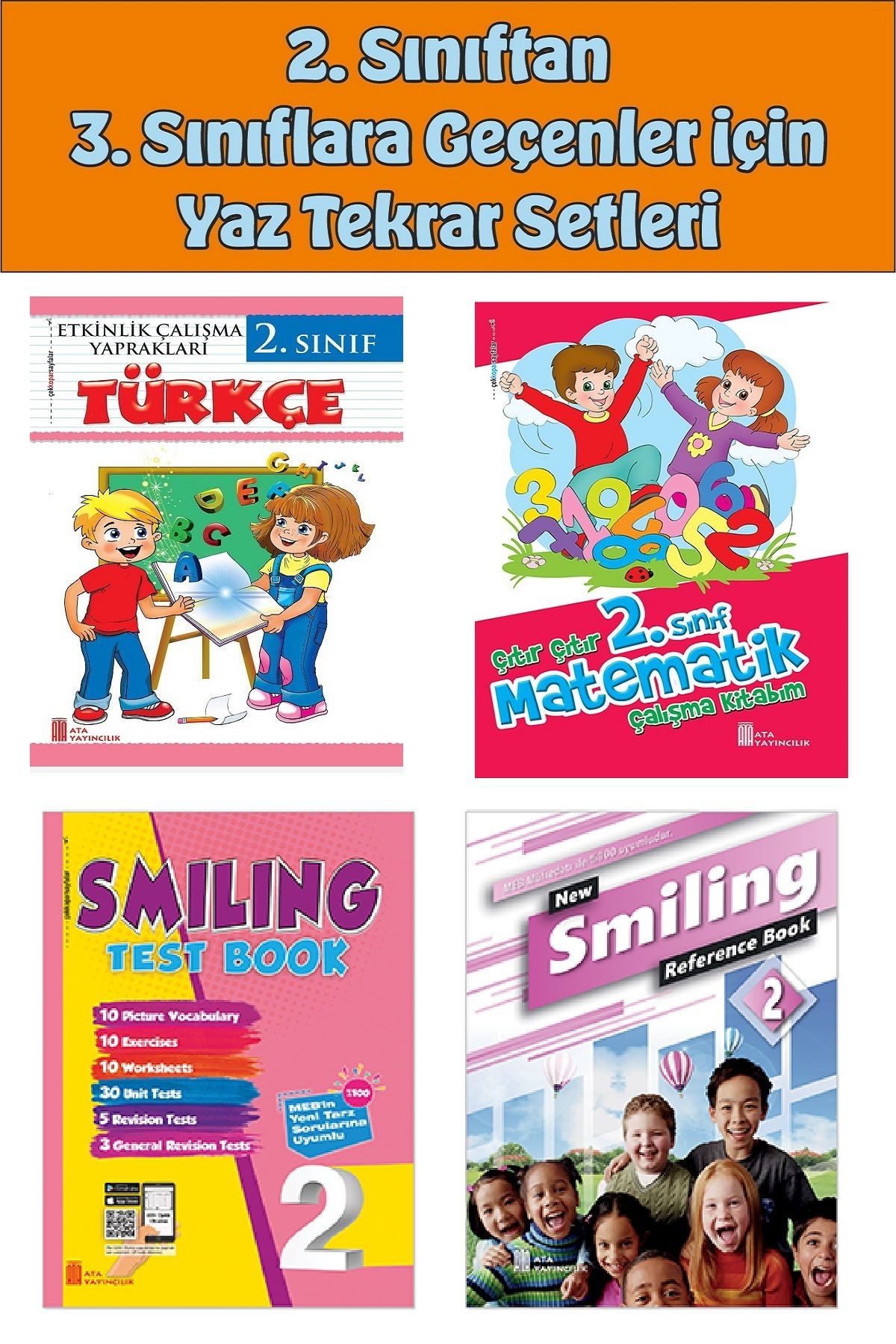 Ata Yayıncılık 2.Sınıftan 3.Sınıfa Geçenler İçin Yaz Tekrar Setleri 1