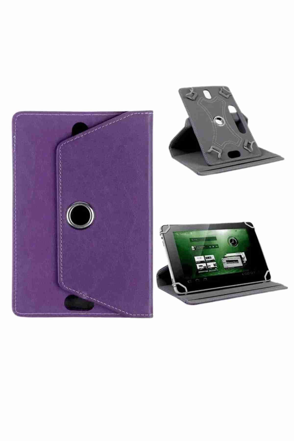 Fuchsia Smart Tab M8 Uyumlu 2ghz 2 32,8 1280x800 Ips 8" Standlı 360° Dönebilen Deri Tablet Kılıfı