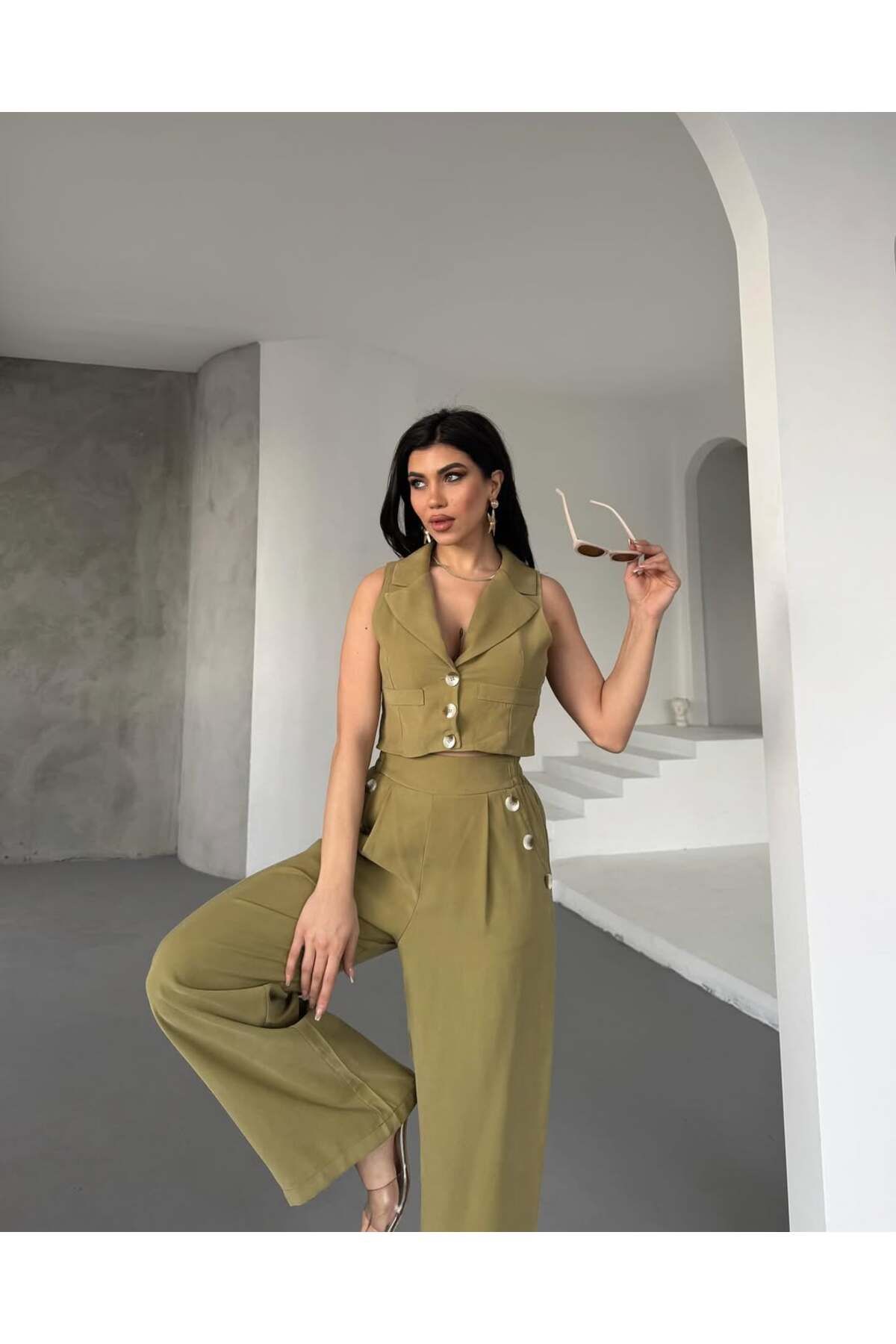 Lora Çapraz boyundan bağlamalı takım