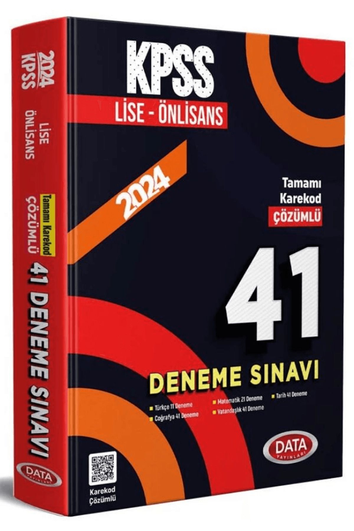 Data Yayınları 2024 KPSS Lise ve Ön Lisans 41 Deneme Sınavı - Karekod Çözümlü