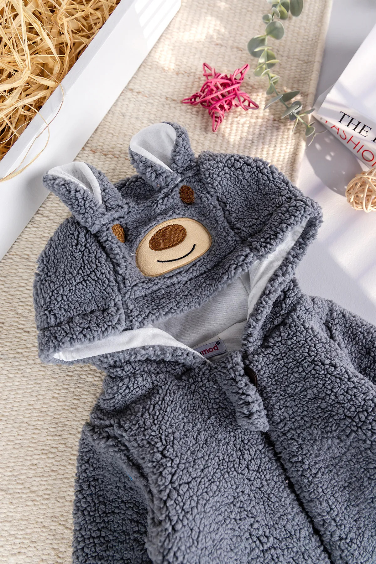 Babymod Kapüşonlu Welsoft Peluş Kışlık Kız/Erkek Bebek Tulum fotoğrafı 2 (önizleme)