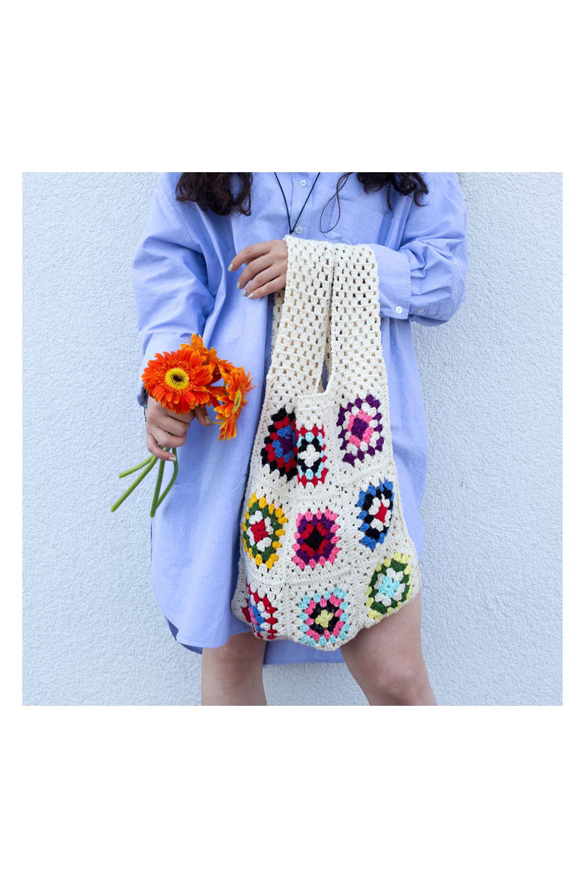 ZAHandmade El yapımı Motifli kol çantası