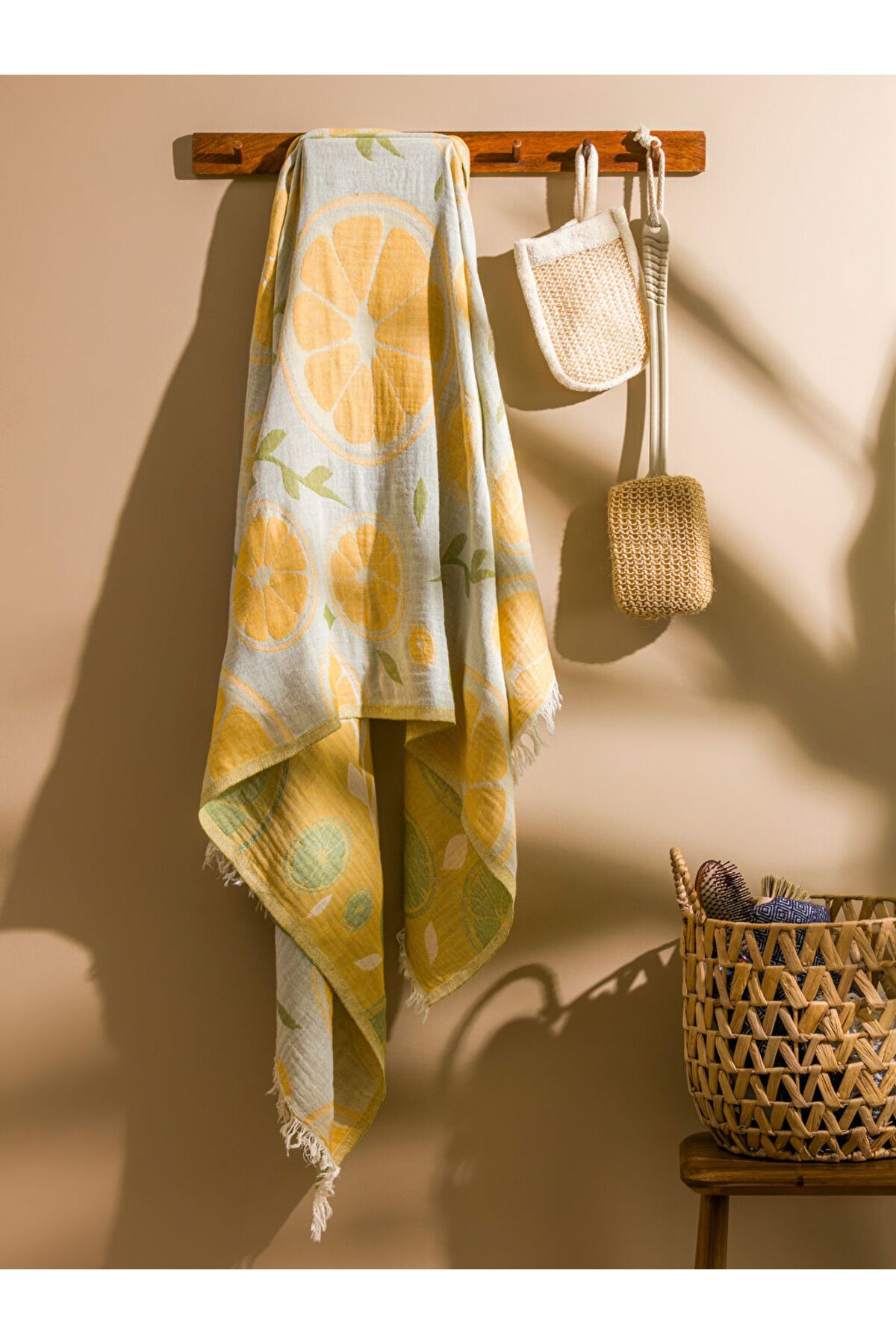 LC Waikiki Sari Baskılı Peştemal Kadın Havlu 90x165 cm