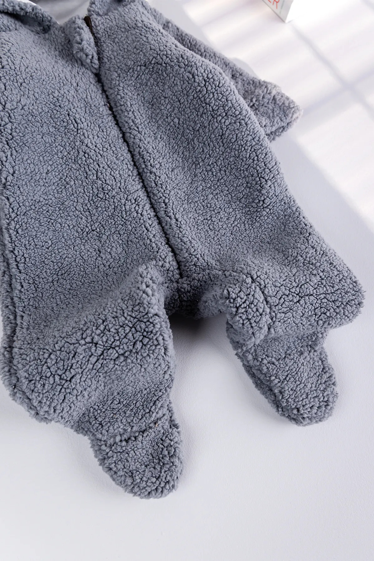 Babymod Kapüşonlu Welsoft Peluş Kışlık Kız/Erkek Bebek Tulum fotoğrafı 5 (önizleme)