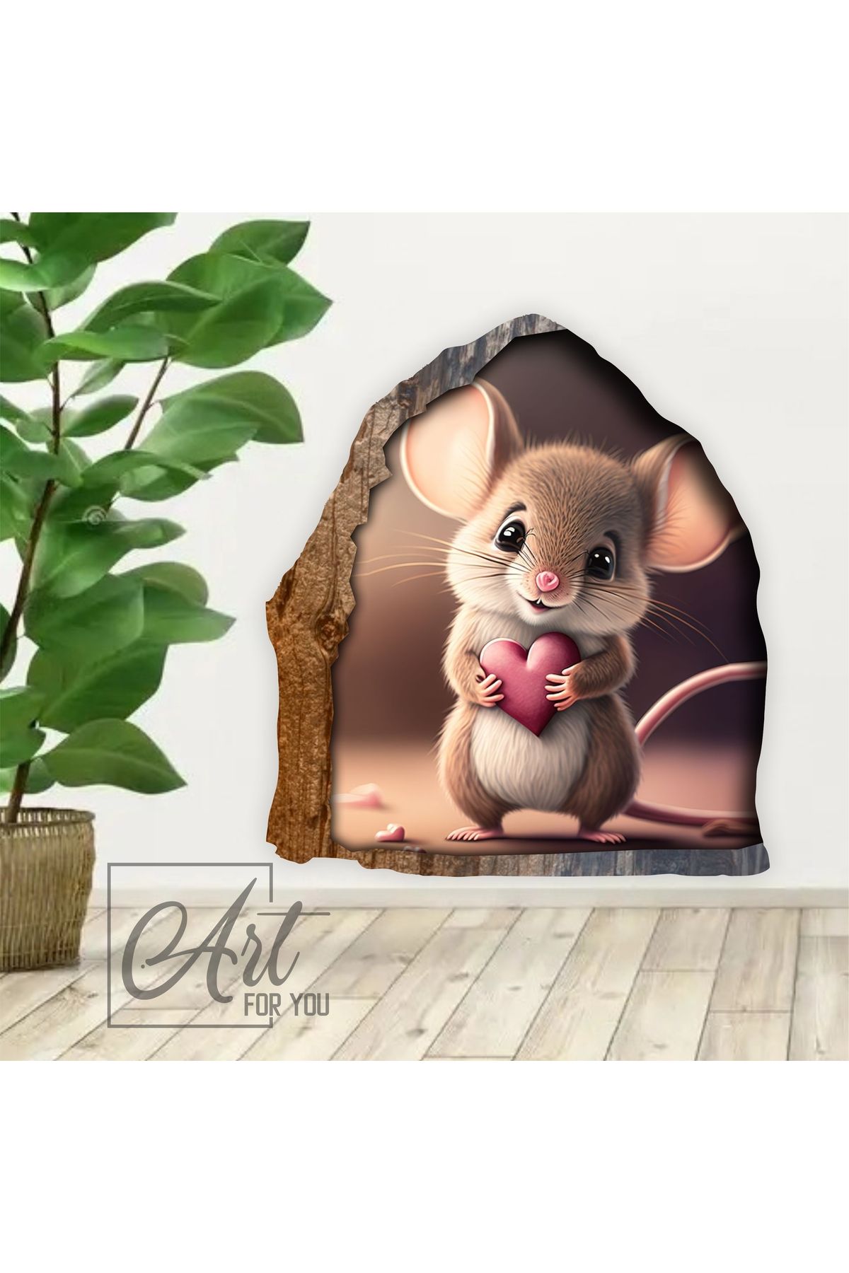 art for you Sevimli Hayvan Temalı 3D Duvar Sticker – Çocuk ve Bebek Odalarına Neşe Katın!