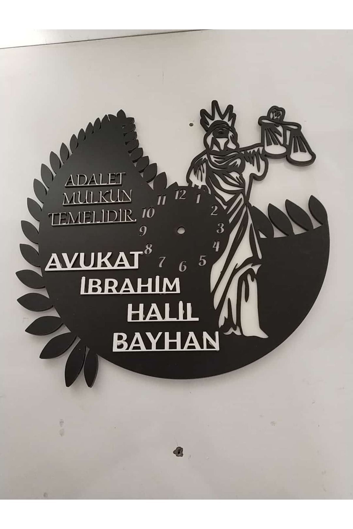 mrchediyesepeti Avukat **Avukatlık Bürosu **savcı**Hakim** kişiye özel isim Yazılı DUVAR SAATİ
