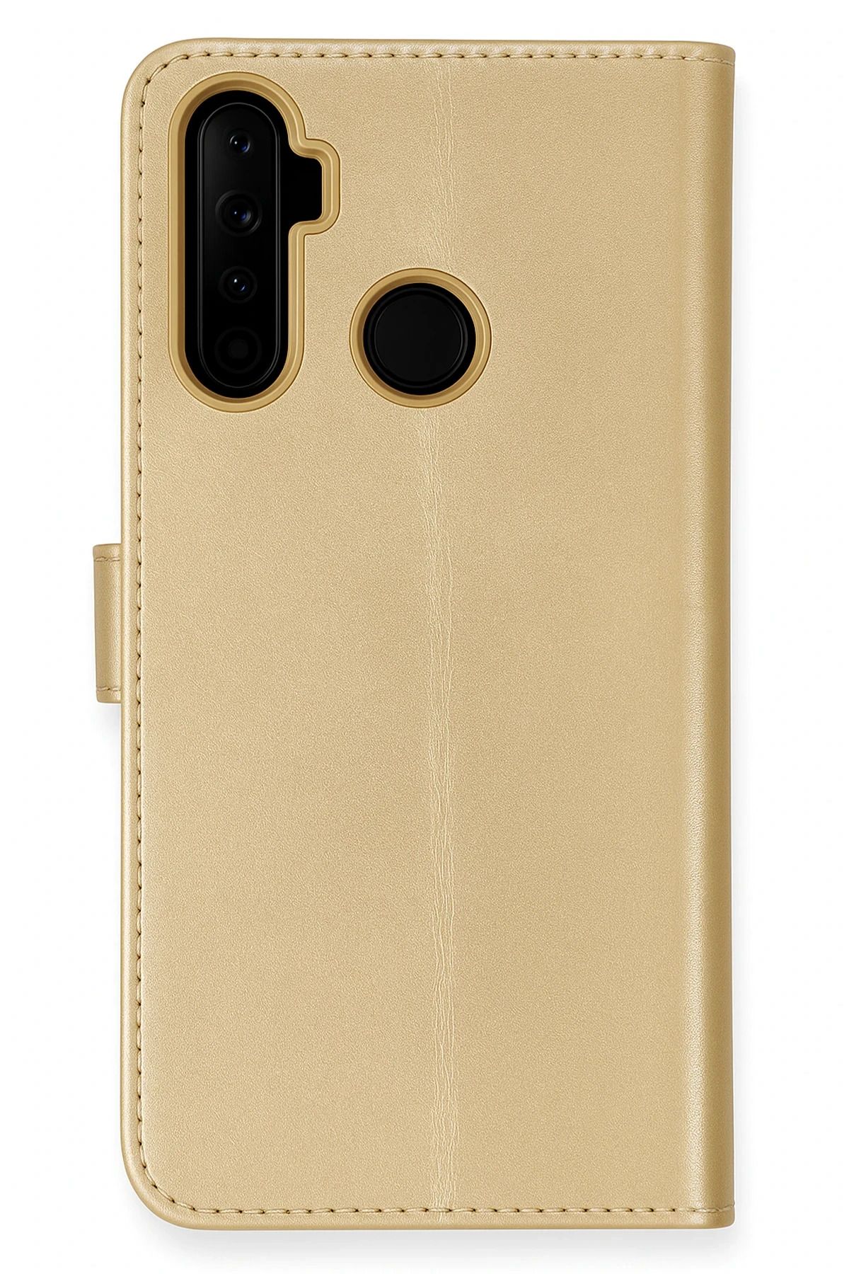 NewFace Realme 6i Kılıf Trend S Plus Kapaklı Kılıf - Gold DRSTR