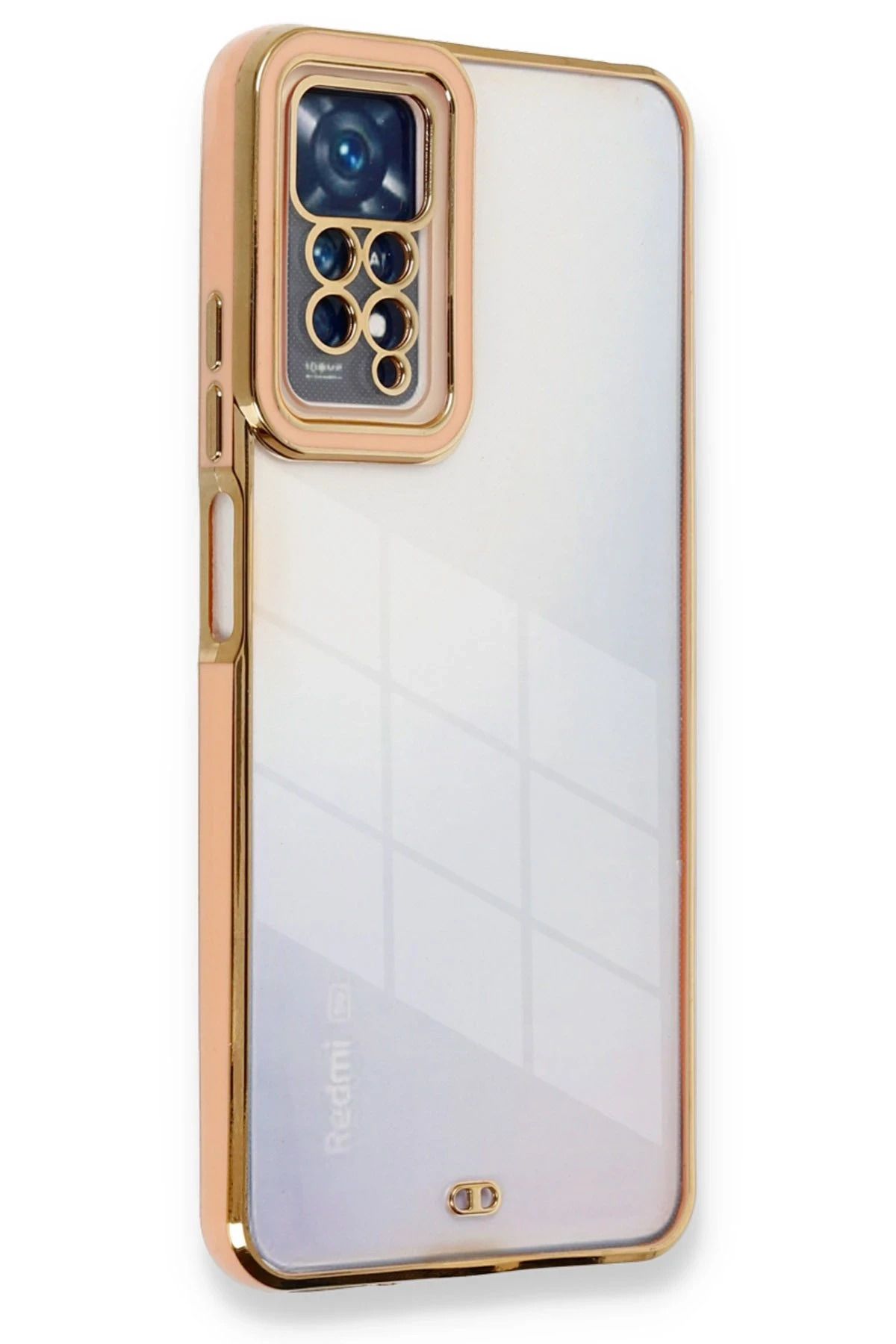 NewFace Xiaomi Redmi Note 11 Pro Kılıf Liva Lens Silikon - Rose MXMPA