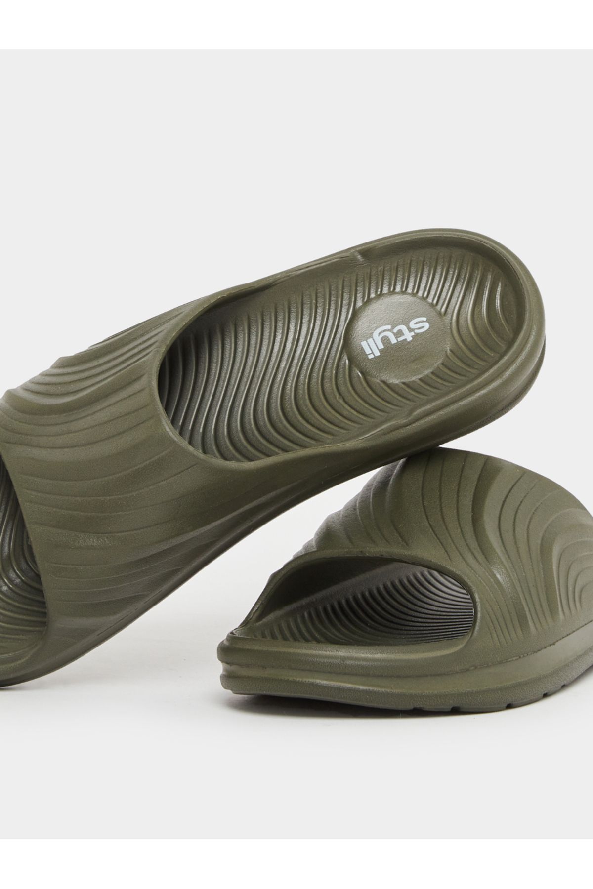 Styli-Abstract Textured Open Toe Slip-On Slides 3