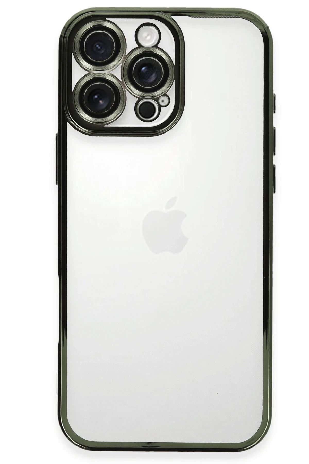 NewFace iPhone 16 Pro Max Kılıf Lensli Silikon - Yeşil MXMPA