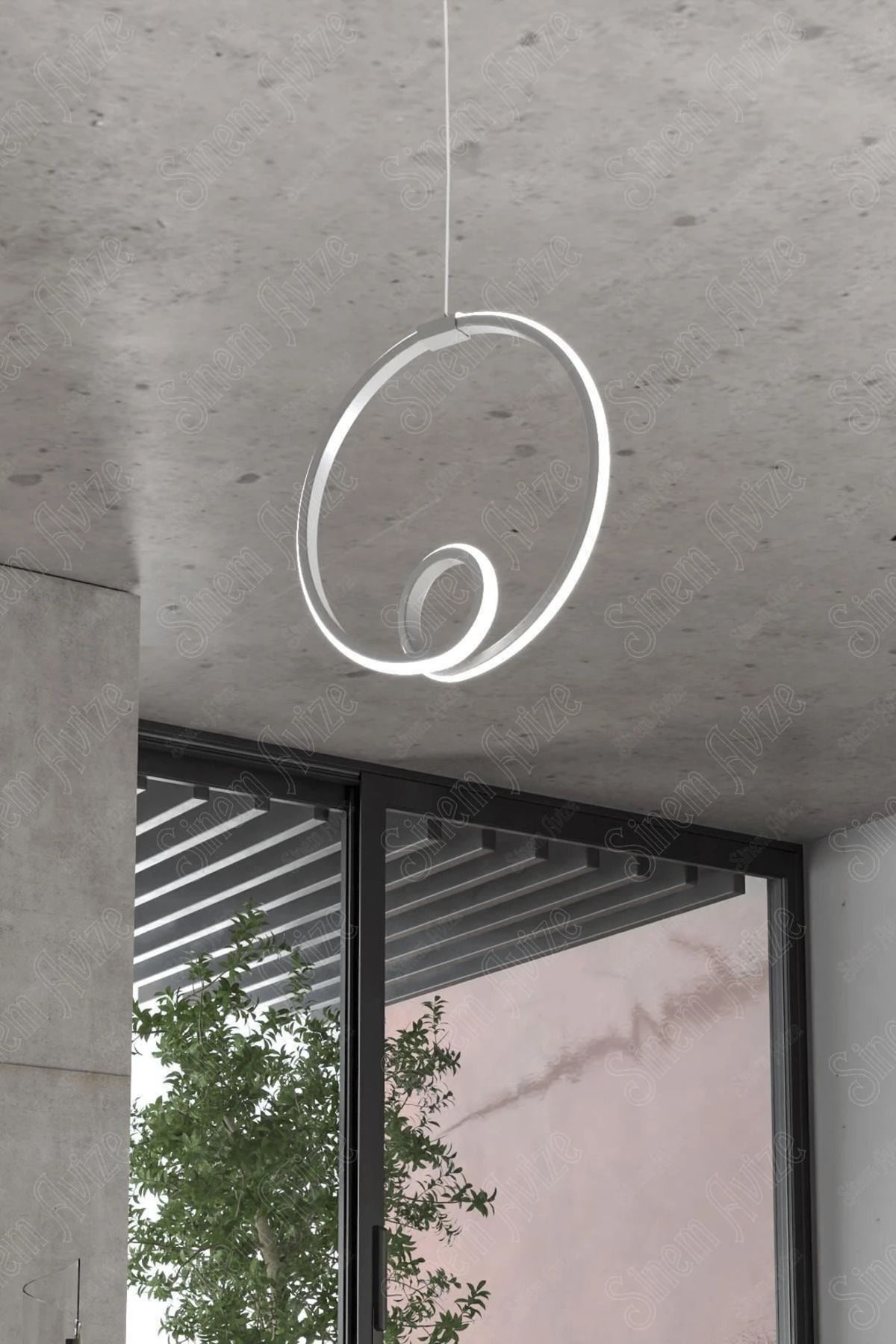 durulight Orcean Beyaz Modern Ultra Süper Beyaz Ledli Avize