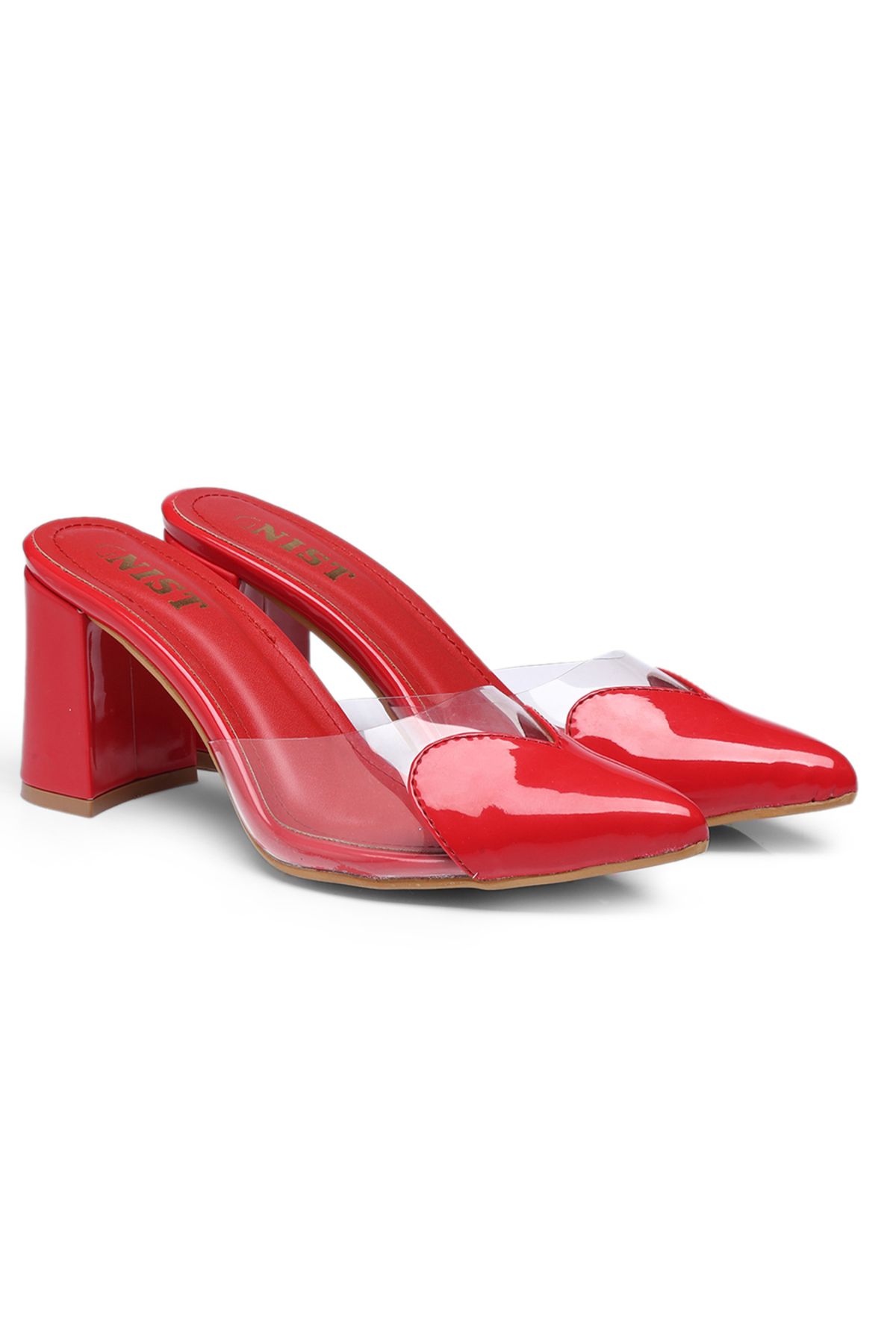 GNIST By Styli-Plain Pointed Toe Block Heel Mules 4