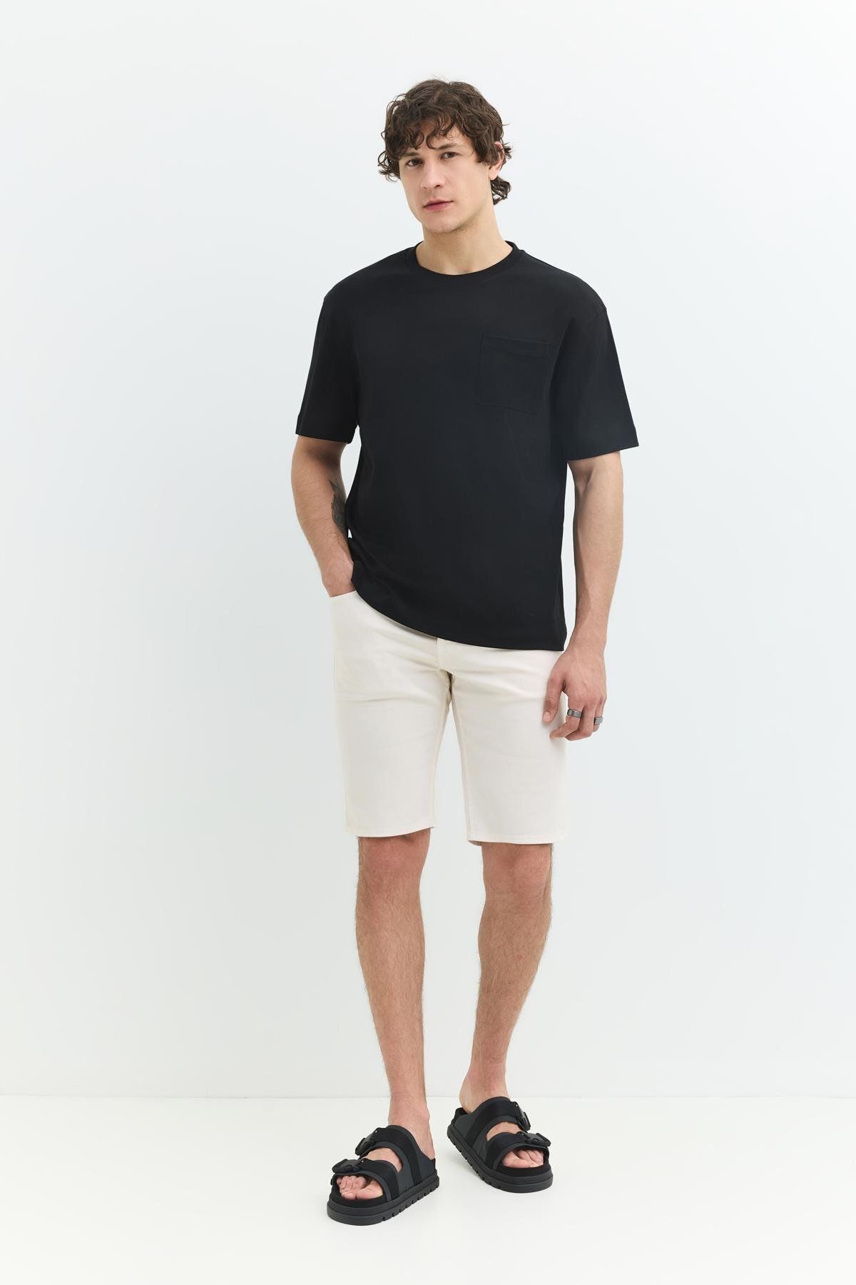 Denim Trip Rahat / Relax Fit Siyah Erkek T-Shirt