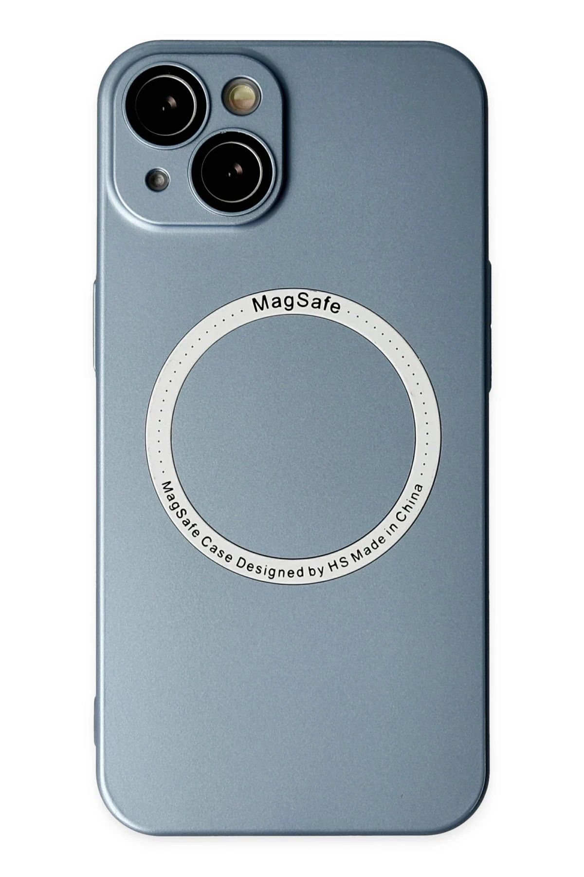 NewFace iPhone 14 Plus Kılıf Jack Magneticsafe Lens Silikon - Sierra Blue DRSTR
