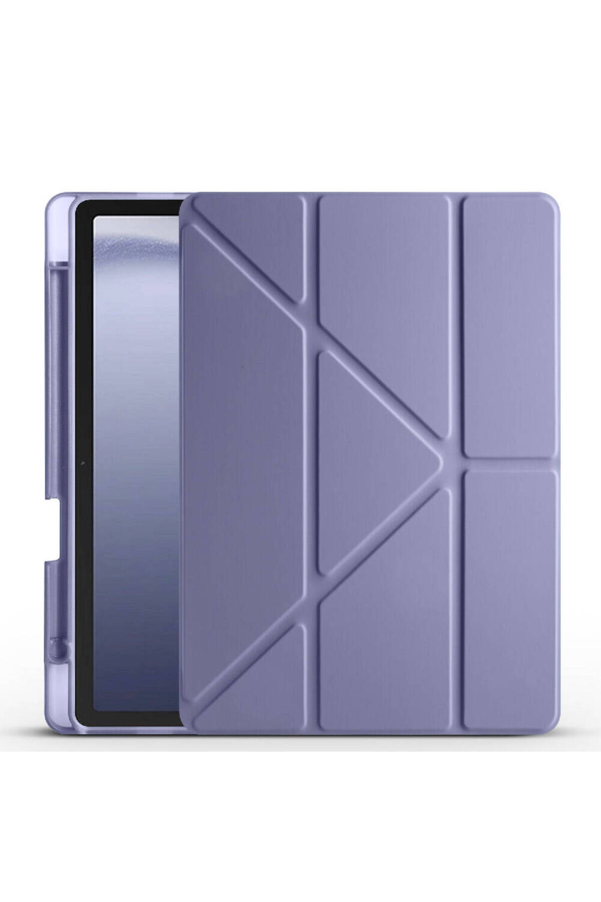Lenovo Tab P11 Pro 11.2" 2.Nesil Uyumlu JoieCreatif Smart Cover Standlı 1-1 Kılıf-Siyah