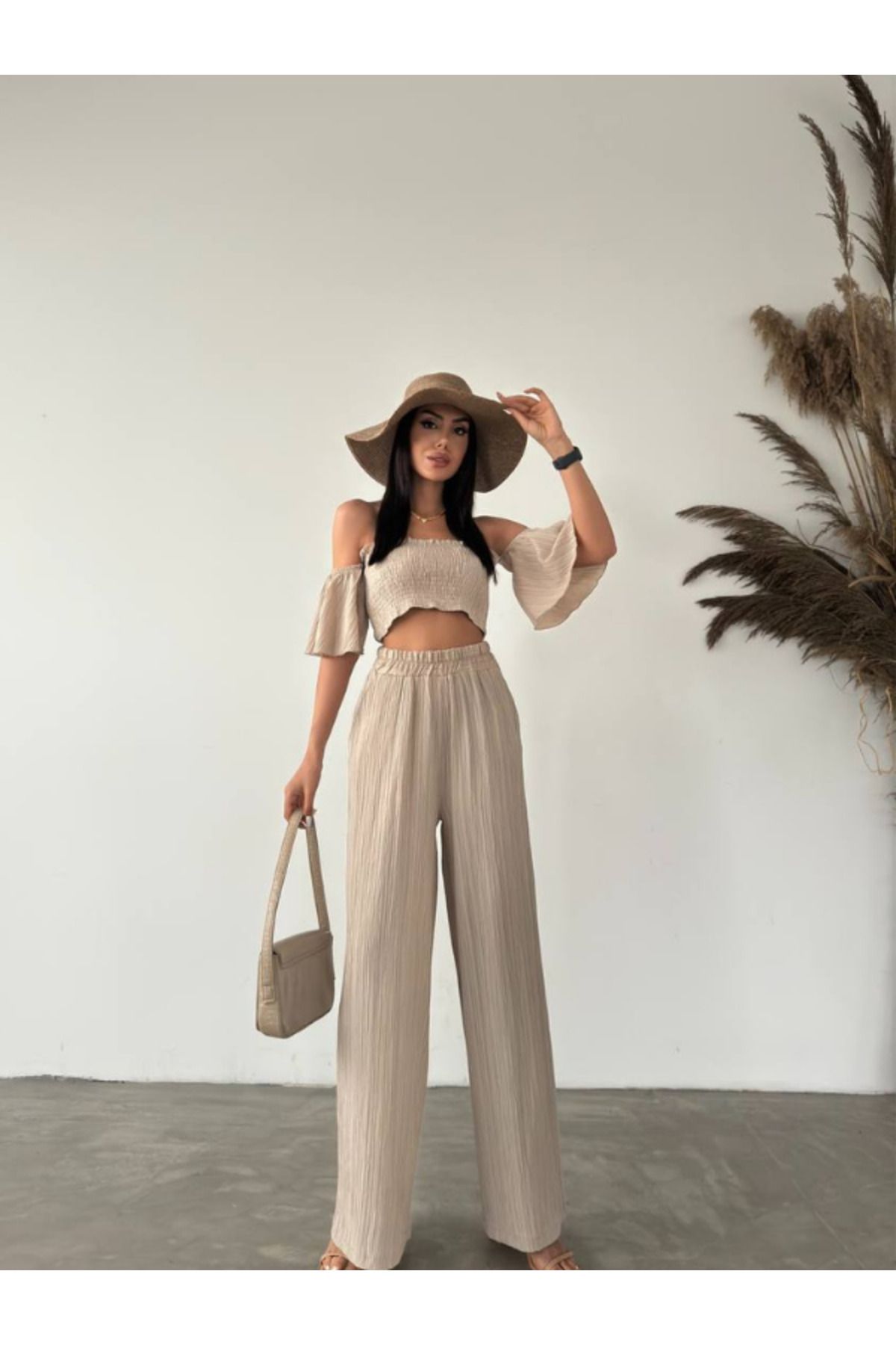 Rodessa Straplez Crop Takım