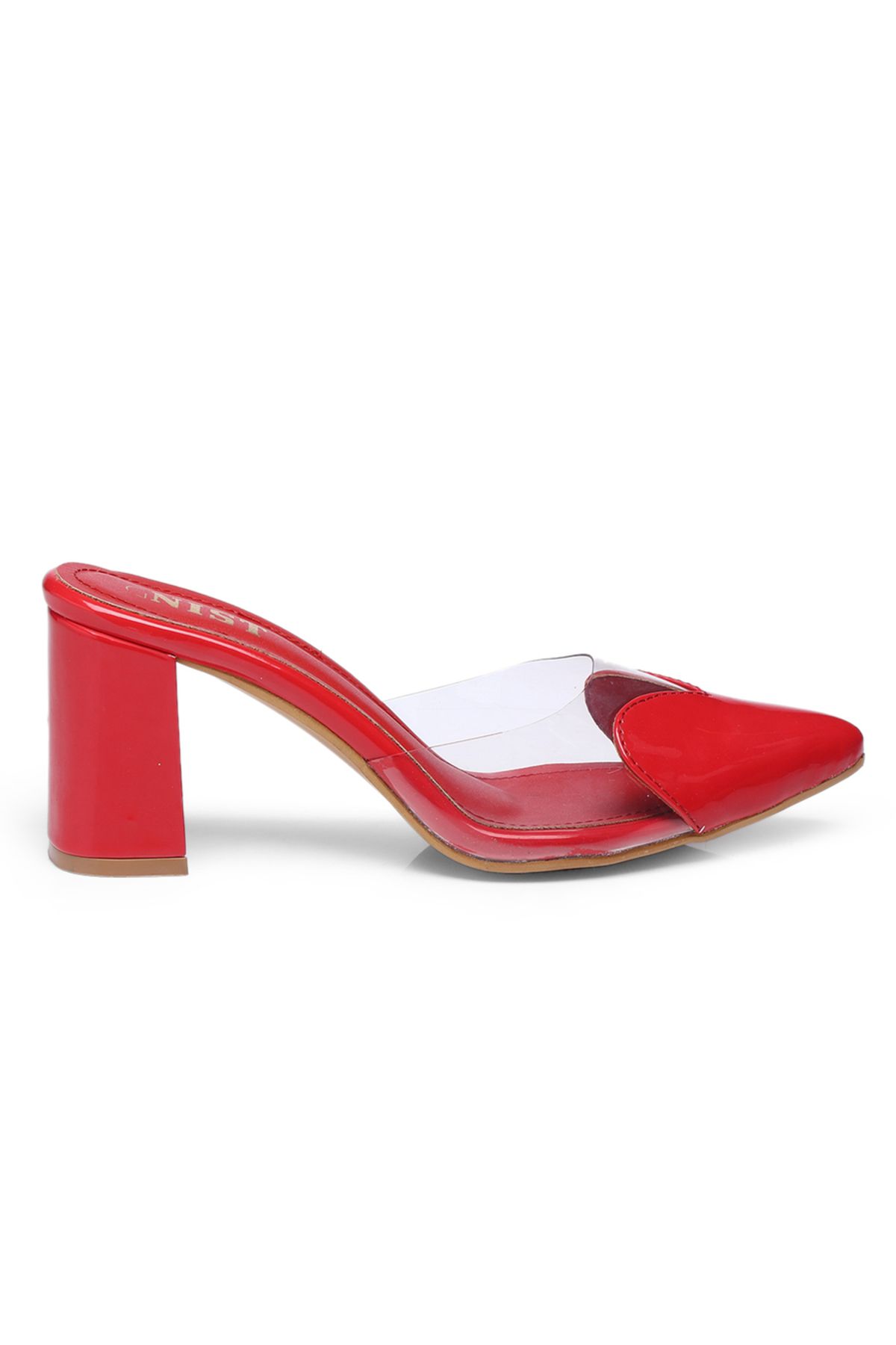 GNIST By Styli-Plain Pointed Toe Block Heel Mules 5