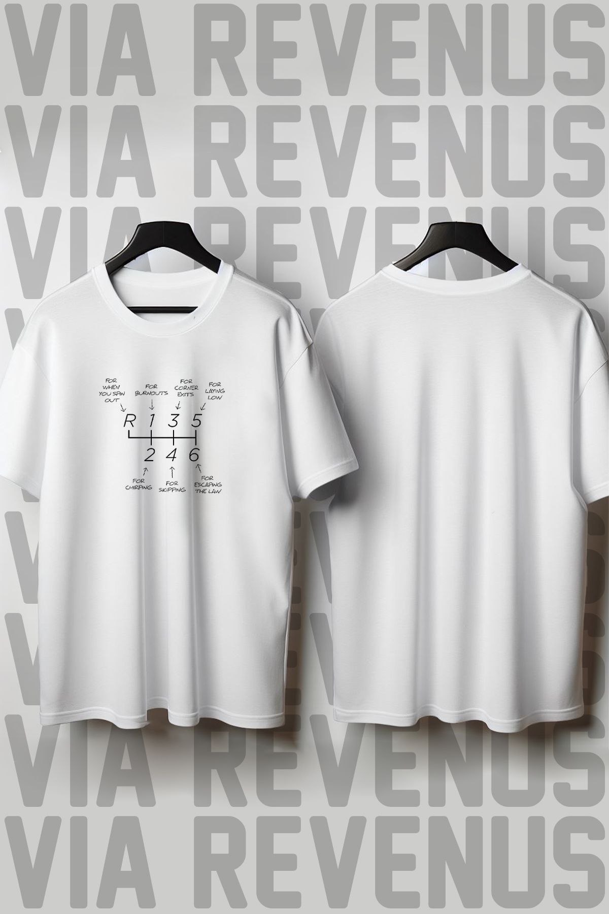 Vordevia Hangi vites neye yarar / Arabacı Baskılı Bisiklet Yaka Geniş Kalıp Unisex Tshirt