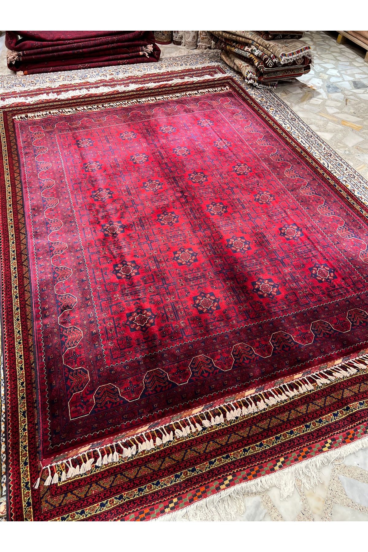 RD RAMAZAN DAĞ EL HALI SANATI El Dokuma Afgan Bilicik Halısıdır Birinci Sınıf Kalitesi Ebat 241x172