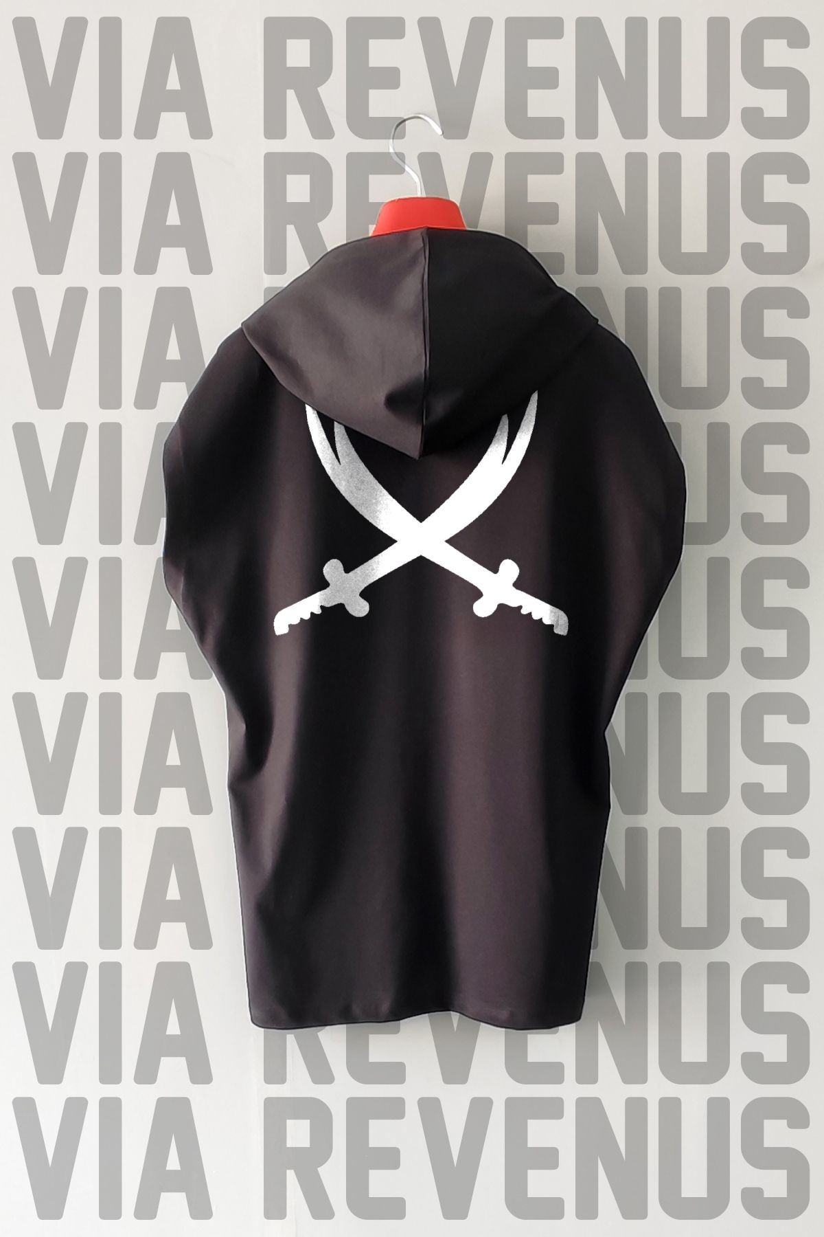 Vordevia Zülfikar Ön ve Arka Baskılı Sıfır Kollu Kapüşonlu %100 Pamuk Spor Tshirt