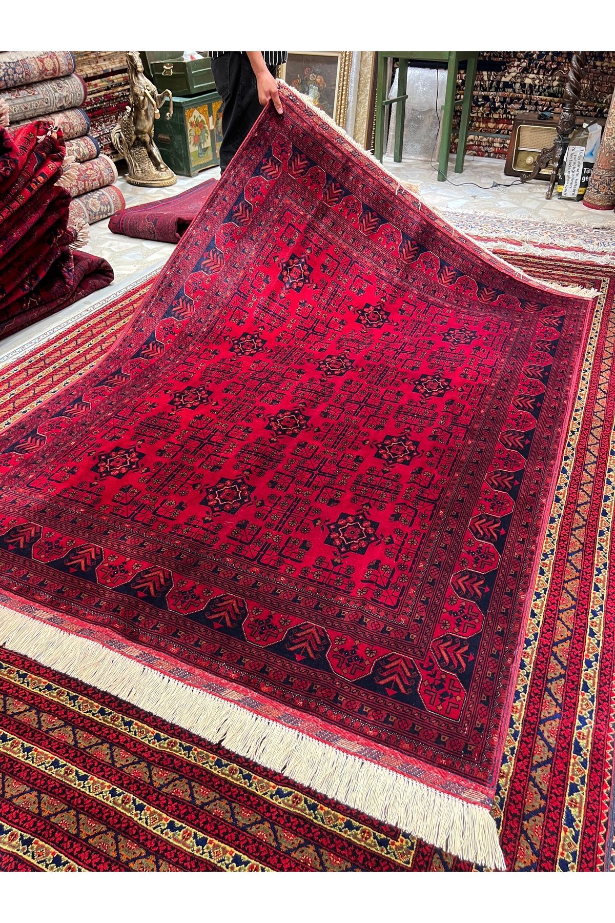 RD RAMAZAN DAĞ EL HALI SANATI El Dokuma Afgan Bilicik Halısıdır Birinci Sınıf Kalitesi Ebat 210x154