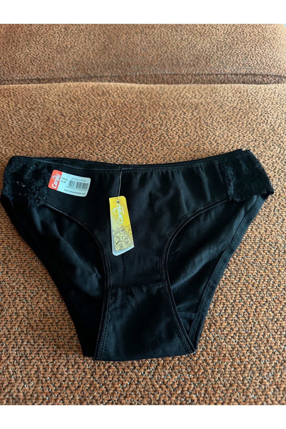 Cansu SİYAH DANTELLİ L/XL BEDEN KADIN KÜLOT