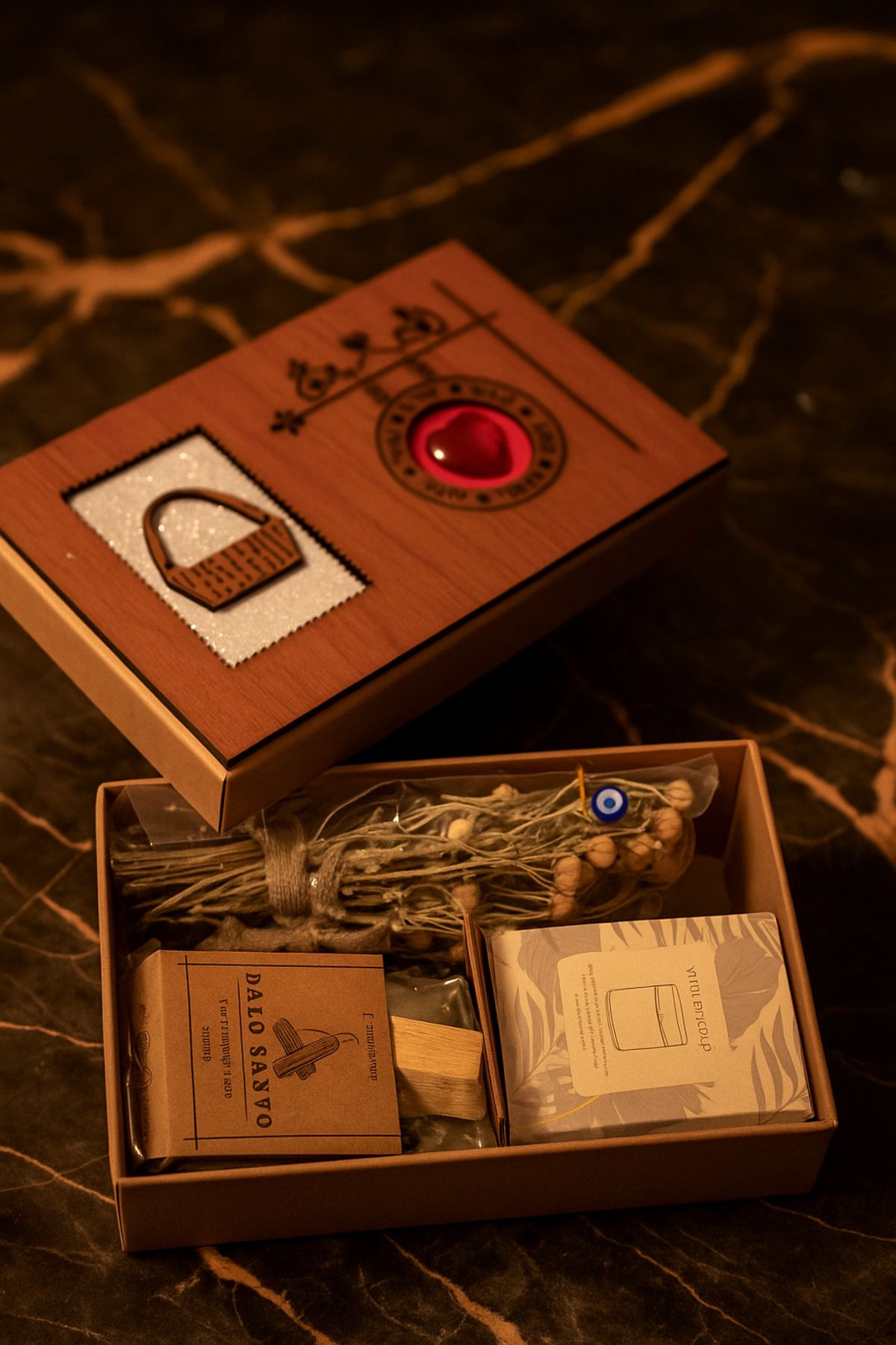 ARCET Arınma Tütsülük Set, Lavanta Kokulu Mum, Palo Santo, Üzerlik Otu Lavanta, Kaya Tuzu
