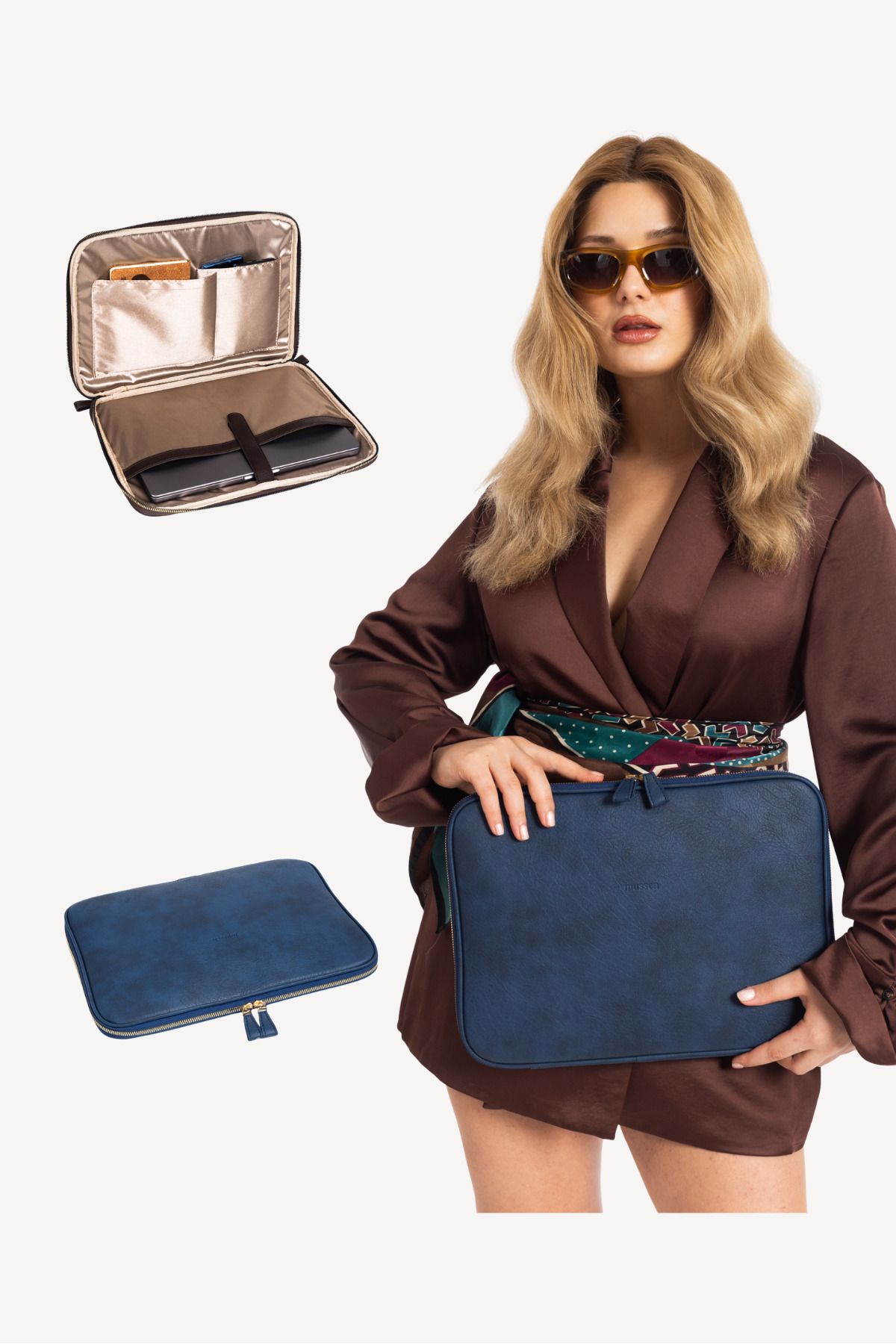 Laptop & Evrak Kılıfı Macbook Air Pro 13.3 - 14 Inç - Raven Lacivert