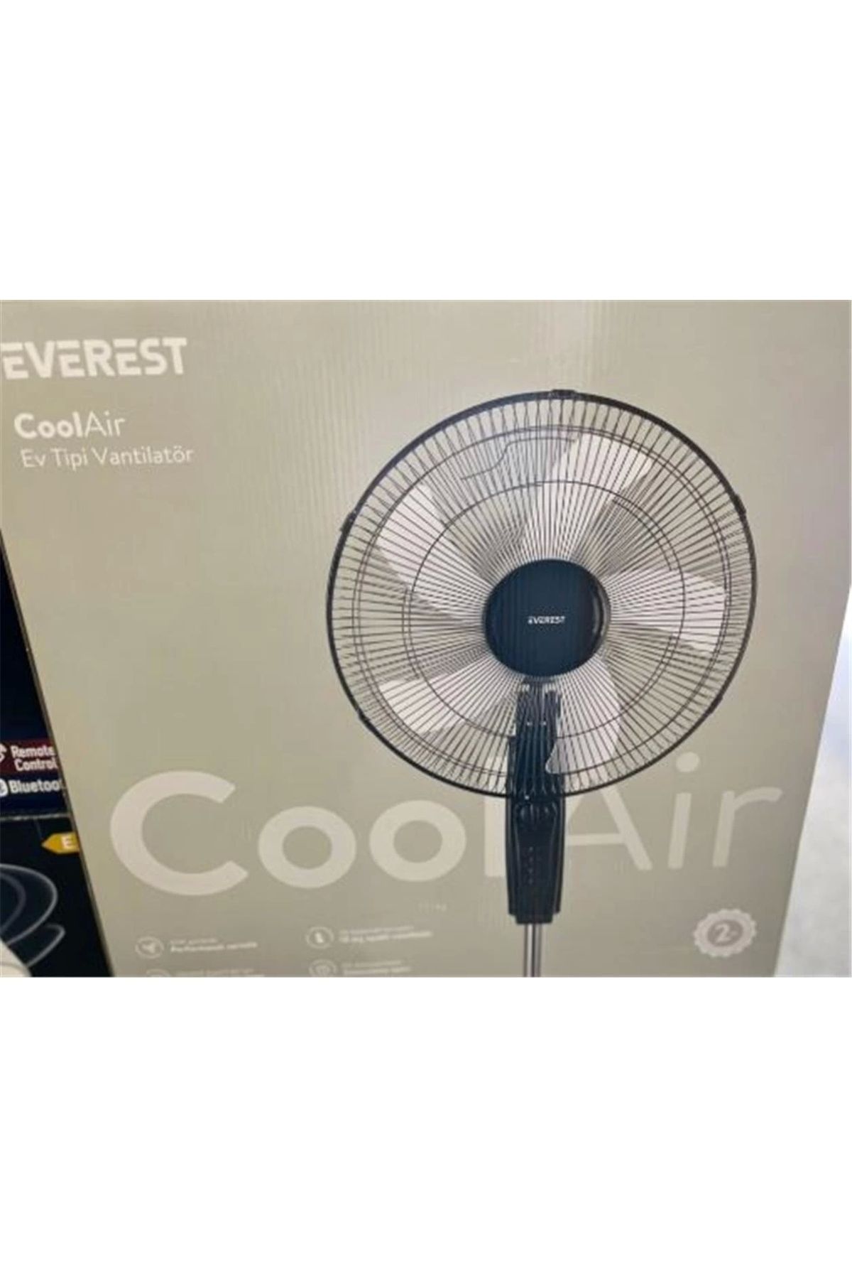 Everest Fan11 CoolAir Siyah-Gri 45w 5 Kanat 3 Kademe 1200RPM