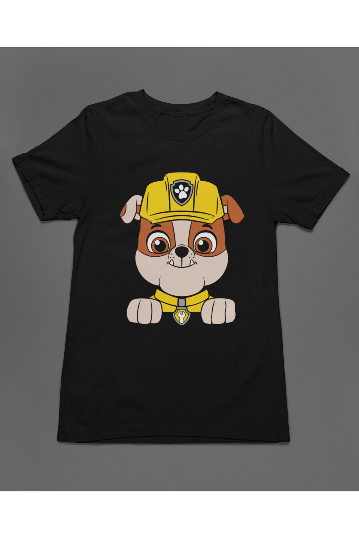 Bumeta İnşaat Kahramanı Rubble Paw Patrol Unisex Tişört T-Shirt