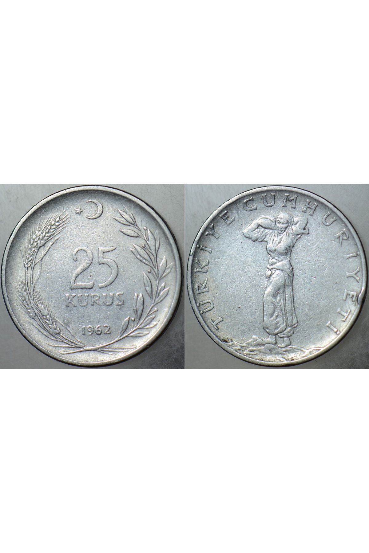 Banknoting TÜRKİYE CUMHURİYETİ 25 KURUŞ 1962.