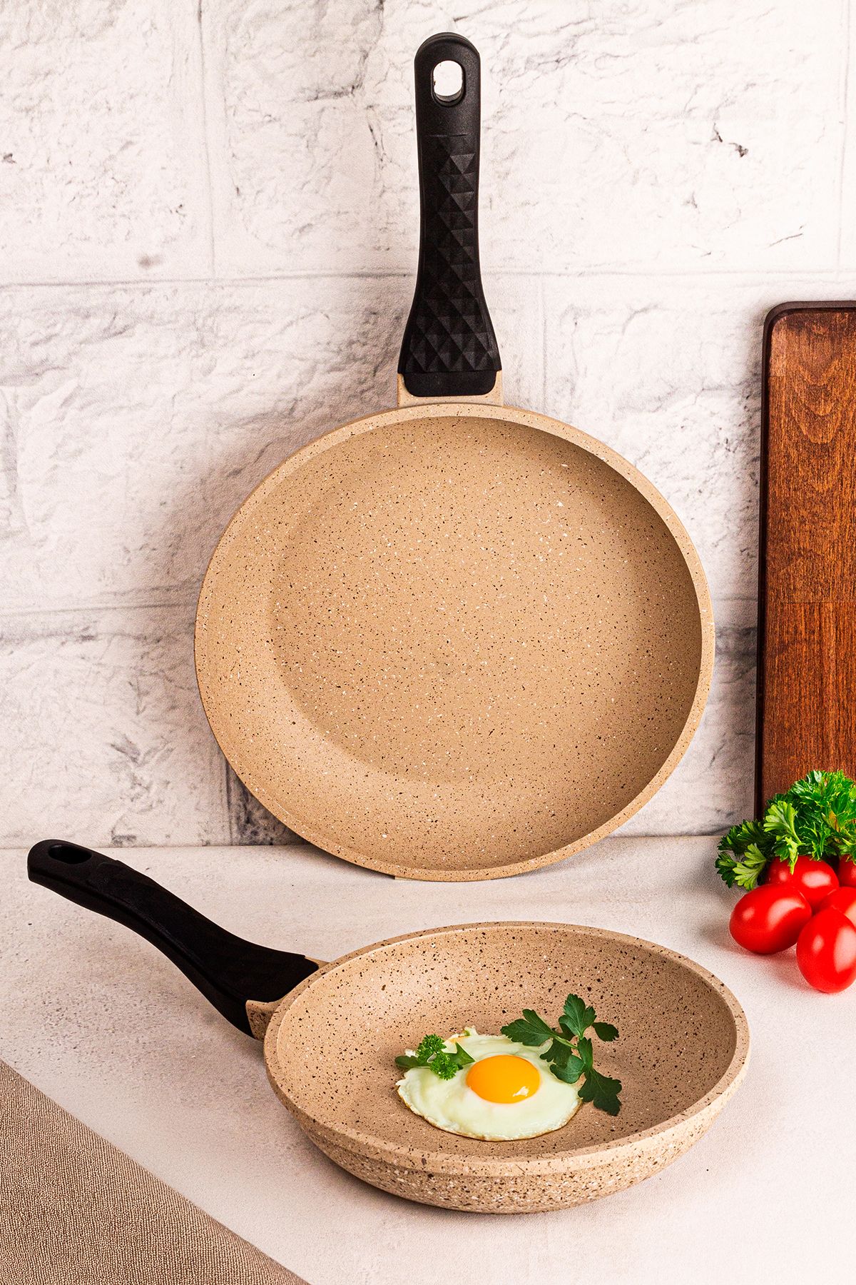 Snippy Best Chef - 2'li Döküm Tava Seti Vizon 20-24 cm