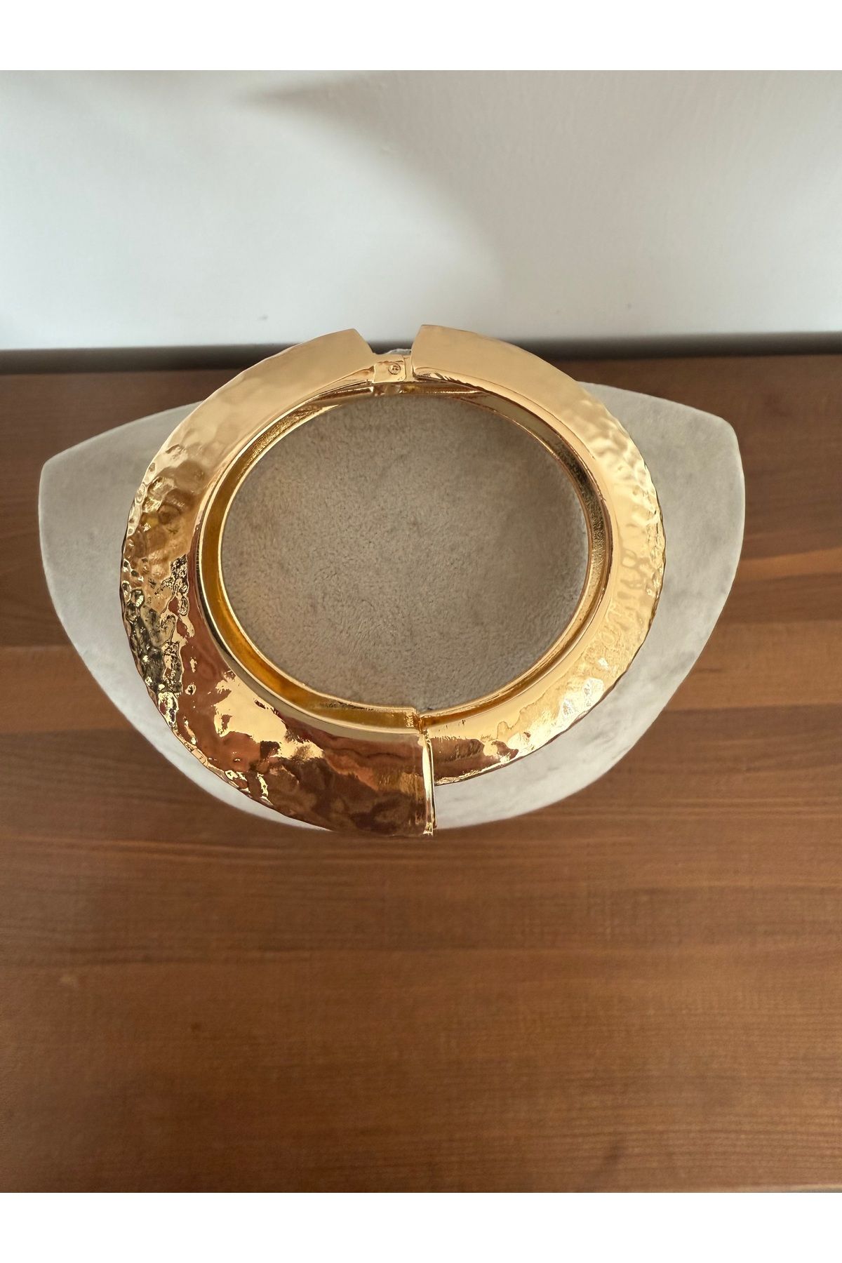 Zenara Accessories Altın / Gold zincir paslanmaz çelik bilezik/kelepçe