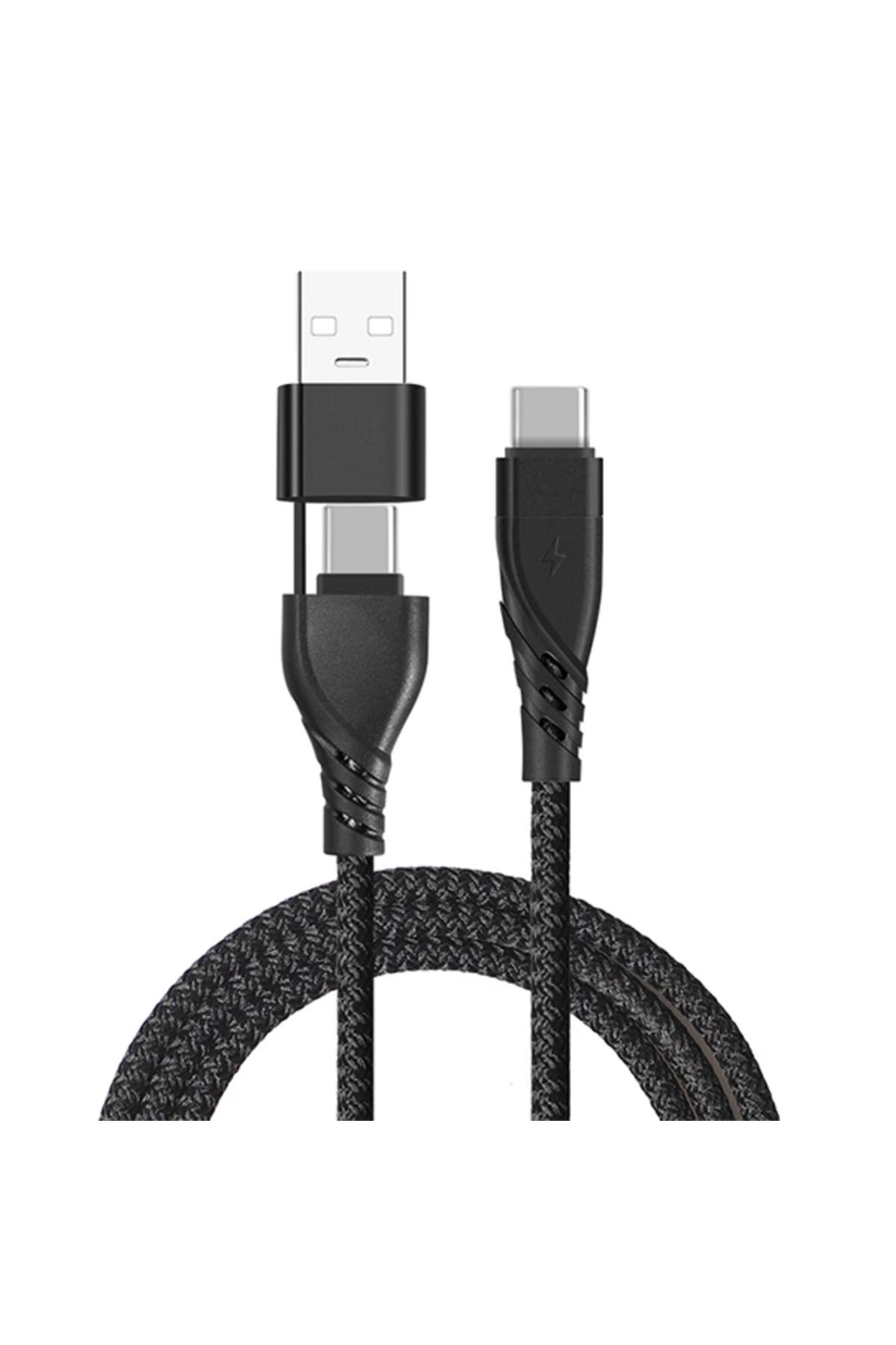 Uyguna Kapında ALLY 2in1 USB Type C To PD Kablosu+USB Kablo-(5775) - SVU4980-4712