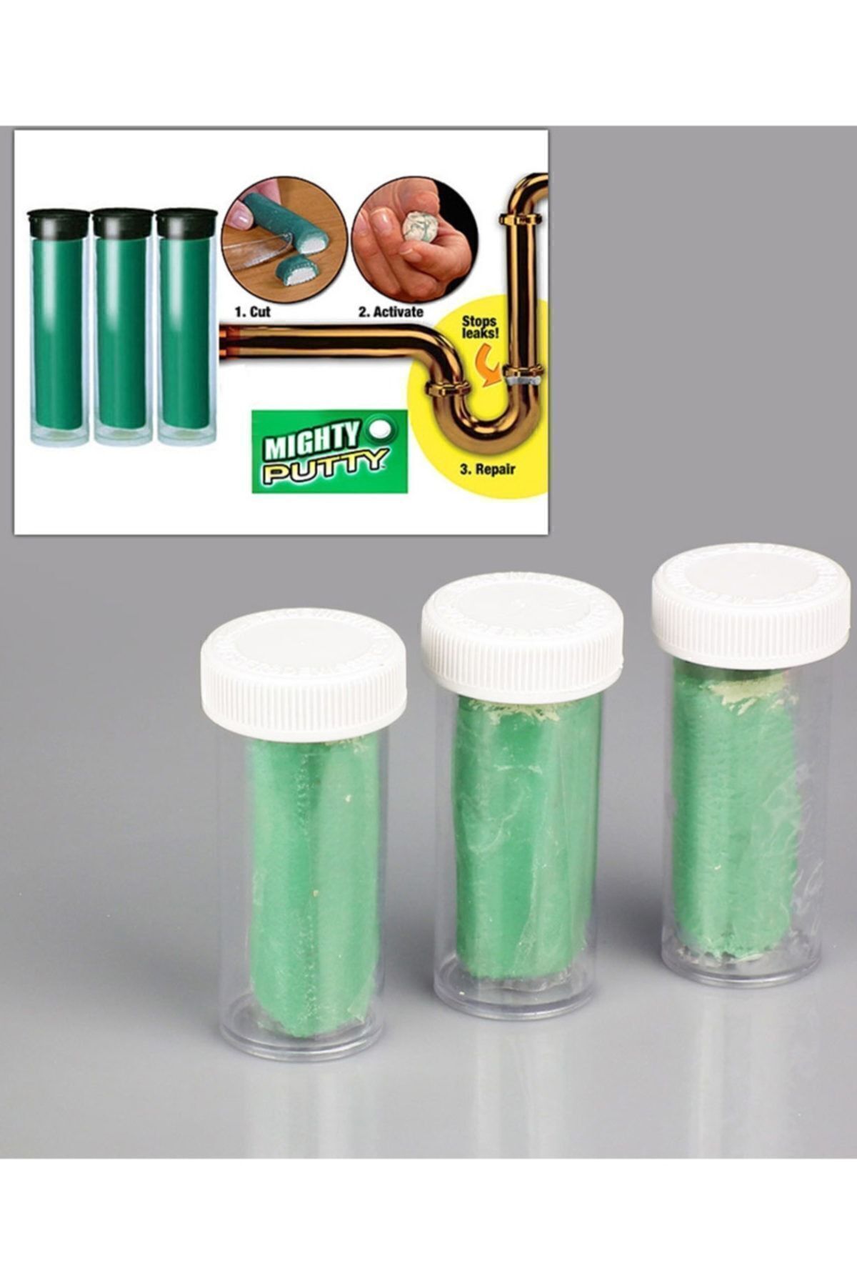 Bundera Mighty Putty Yapıştırıcı Macun Cam Ahşap Seramik Su Borusu Sızdırmaz Yapıştırma Yama Tamir Macunu