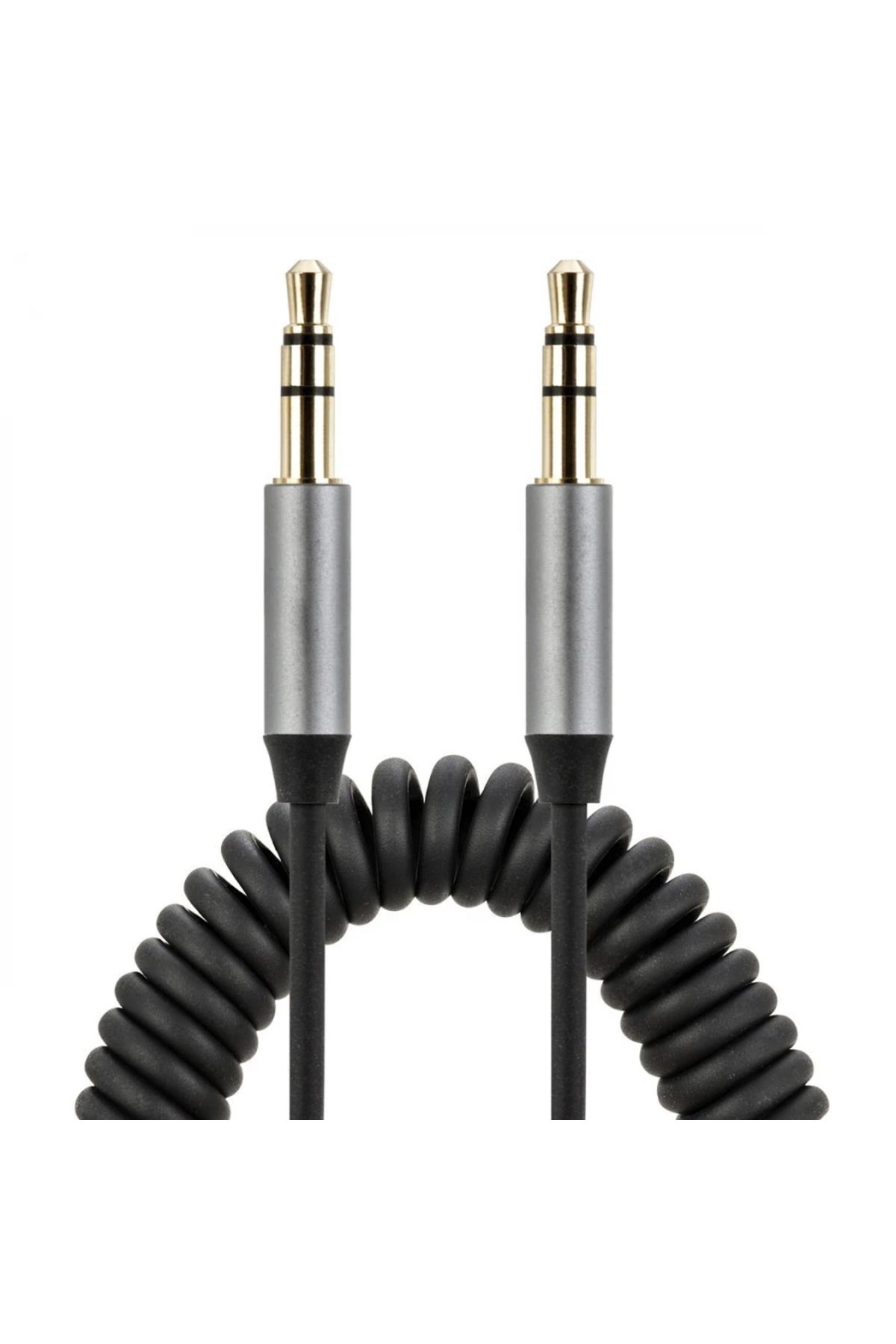 Uyguna Kapında Griffin Spiral Araç Ses Aktarım Kablosu Aux Kablo 2/3mm-(5775) - SVU9616-1544