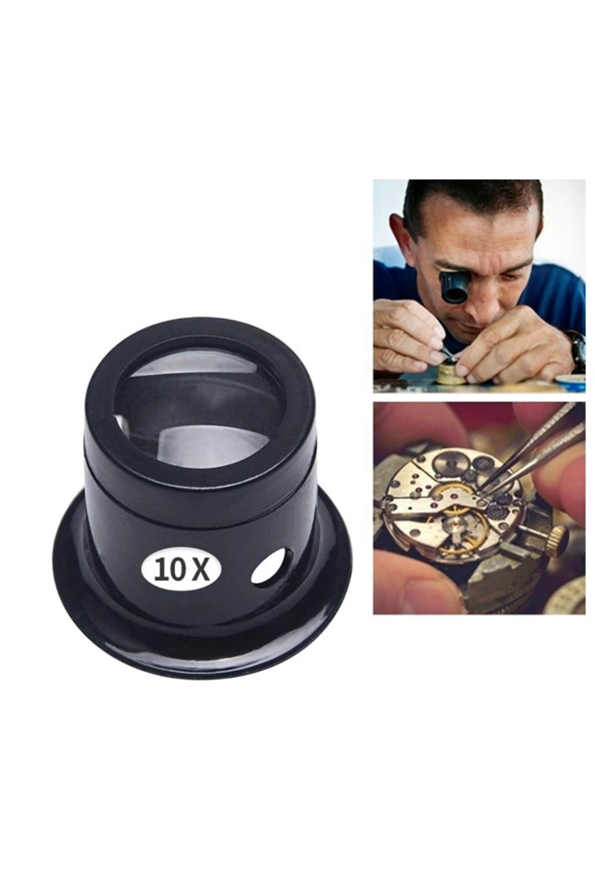 OEM ALLY Saatçi Tamirci Kuyumcu 10X Büyüteç Optik Cam Lens-(5775) - MLN8017-1842