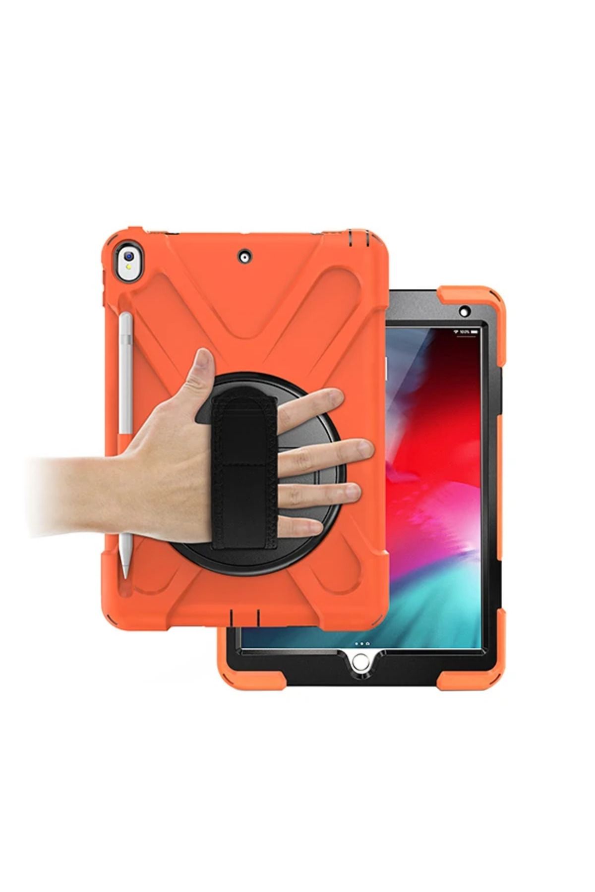 Uyguna Kapında İPad Pro 10.5 Air10.5 2019 Kalem Yerli Standlı Zırh Kılıf Shockproof case-(5775 - SVU6142-6374
