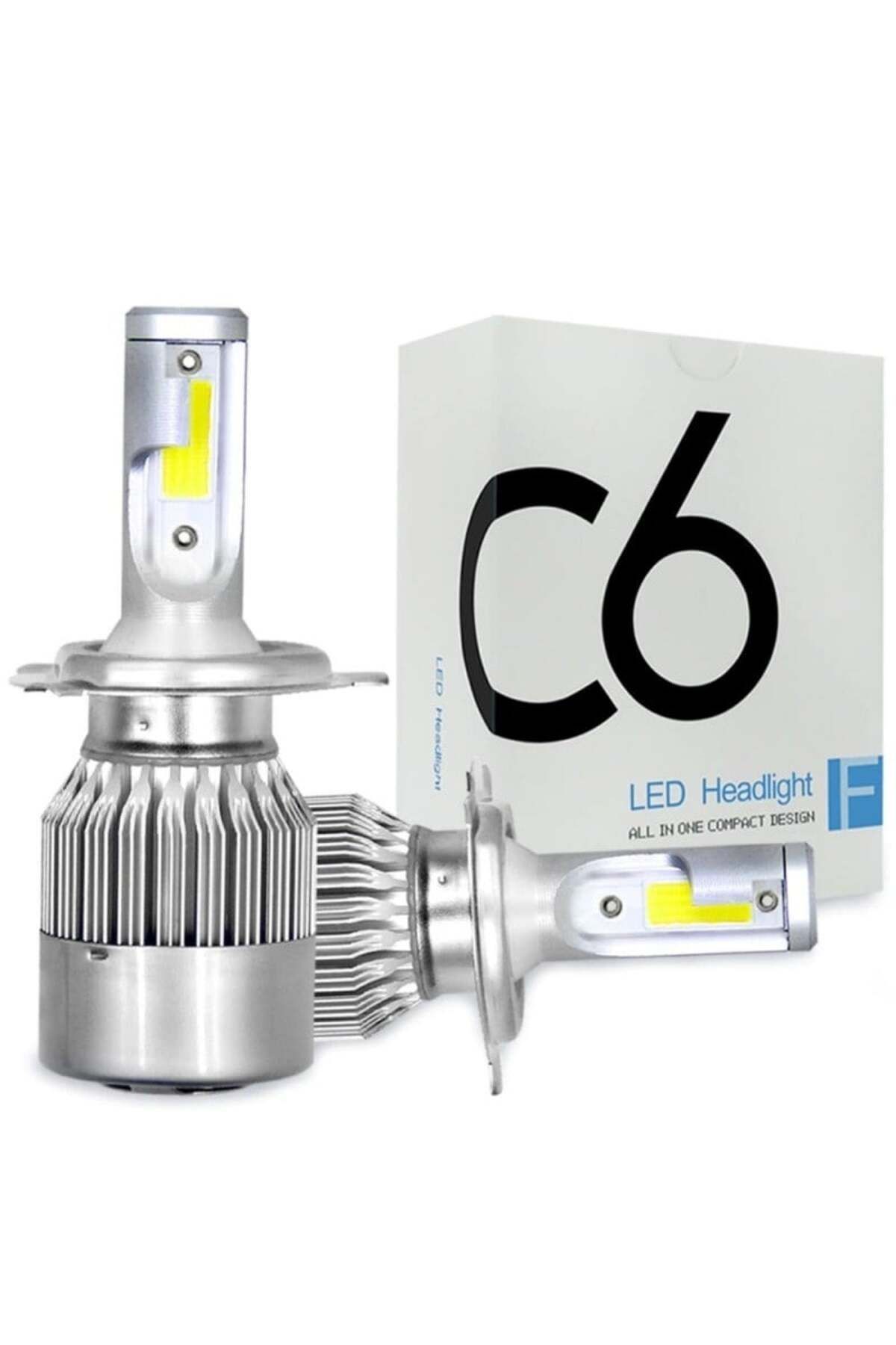 TECHSTAR-Set of 2 Auto Techstar® C6 LEDs, H4, 36w, 3800 Lumens, 6500K, AUTO, 12-24 Volts, COB 2