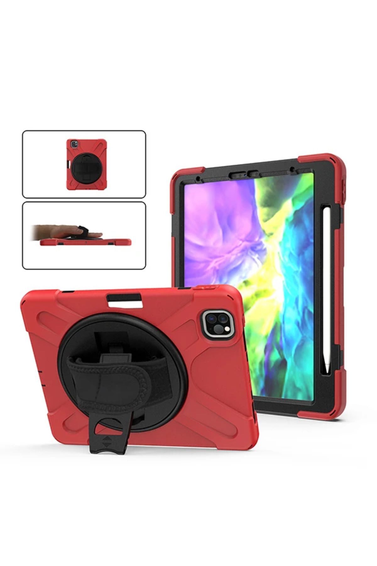 Lokal Marketing iPad Pro11 (2021-2020-2018) Kılıf Shockproof 3 Katmanlı Standlı Zırh Kılıf Ka - LKM5211-4207