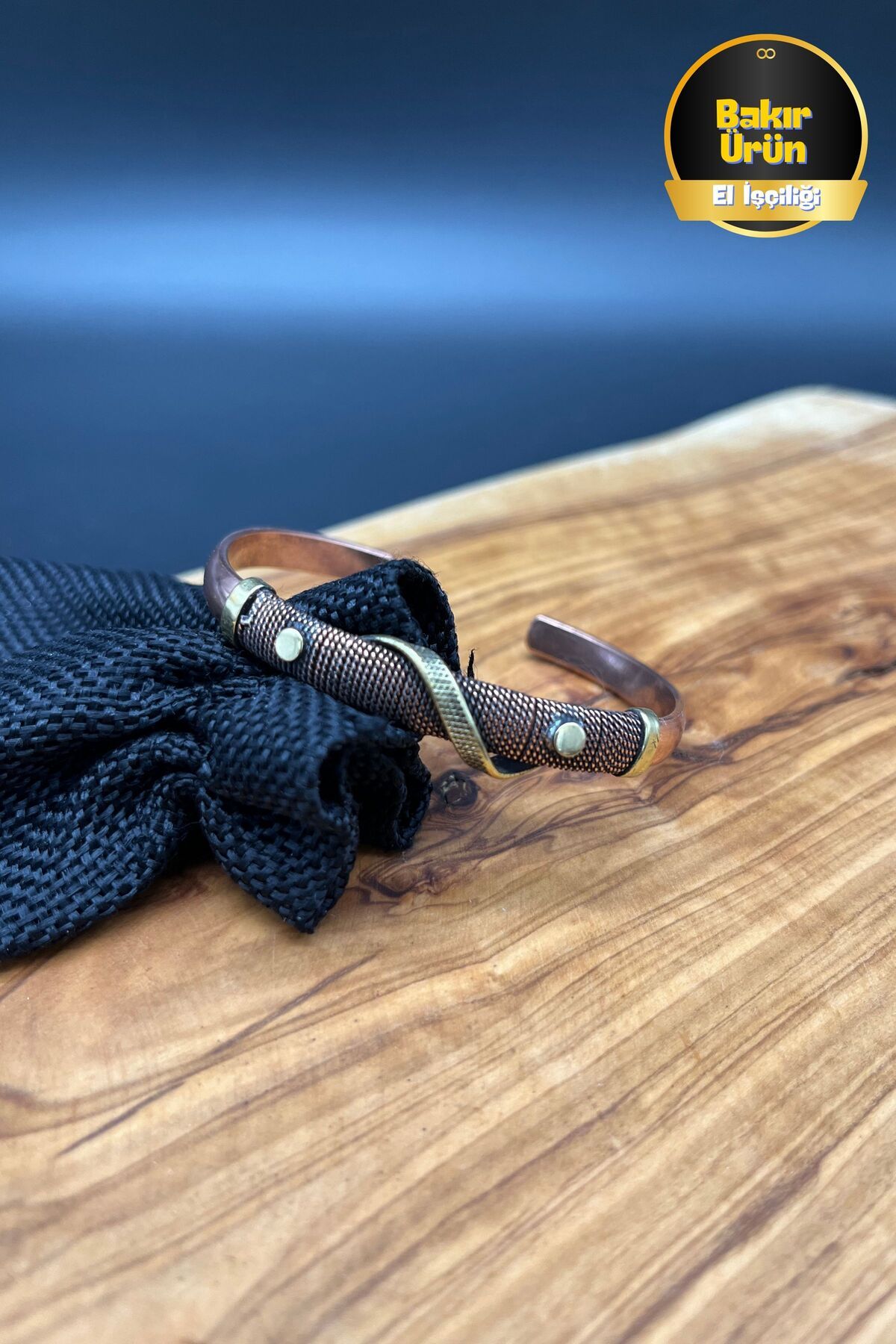 Balzamin Design Spiral Zanaat – Ayarlanabilir El Yapımı Bakır Bileklik İnce Kelepçe