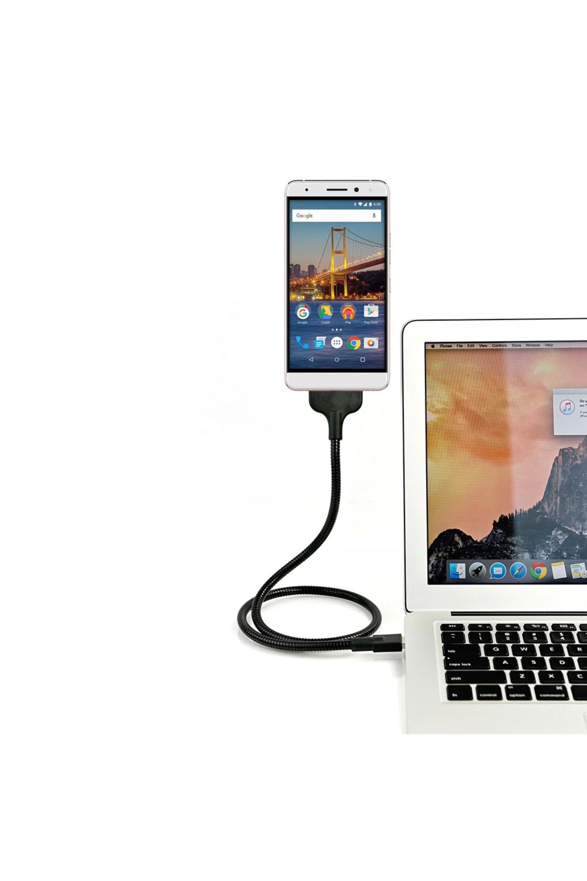 Uyguna Kapında Lazy Acrobat Metal Usb Stand Type-C-(5775) - SVU7820-4014